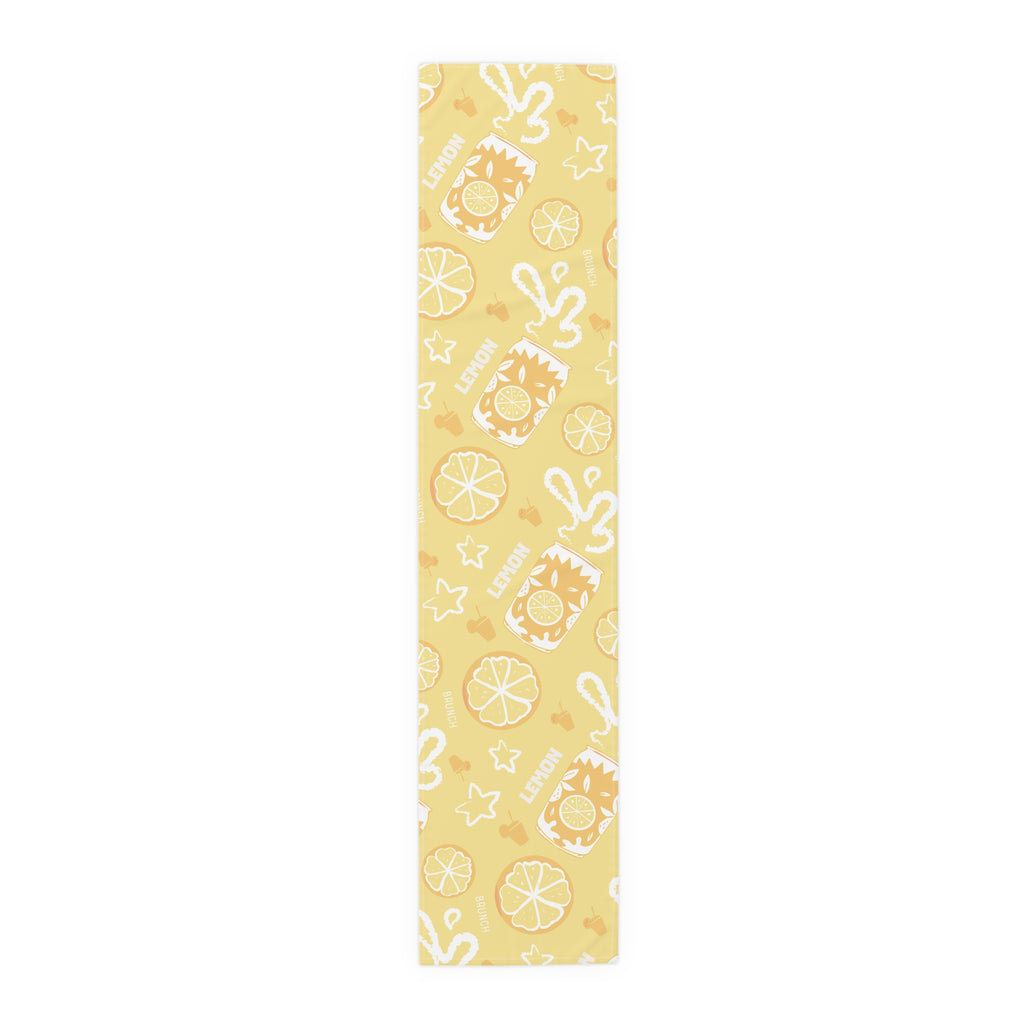 Lemonade Pattern Table Runner — Sunny Citrus Kitchen Decor