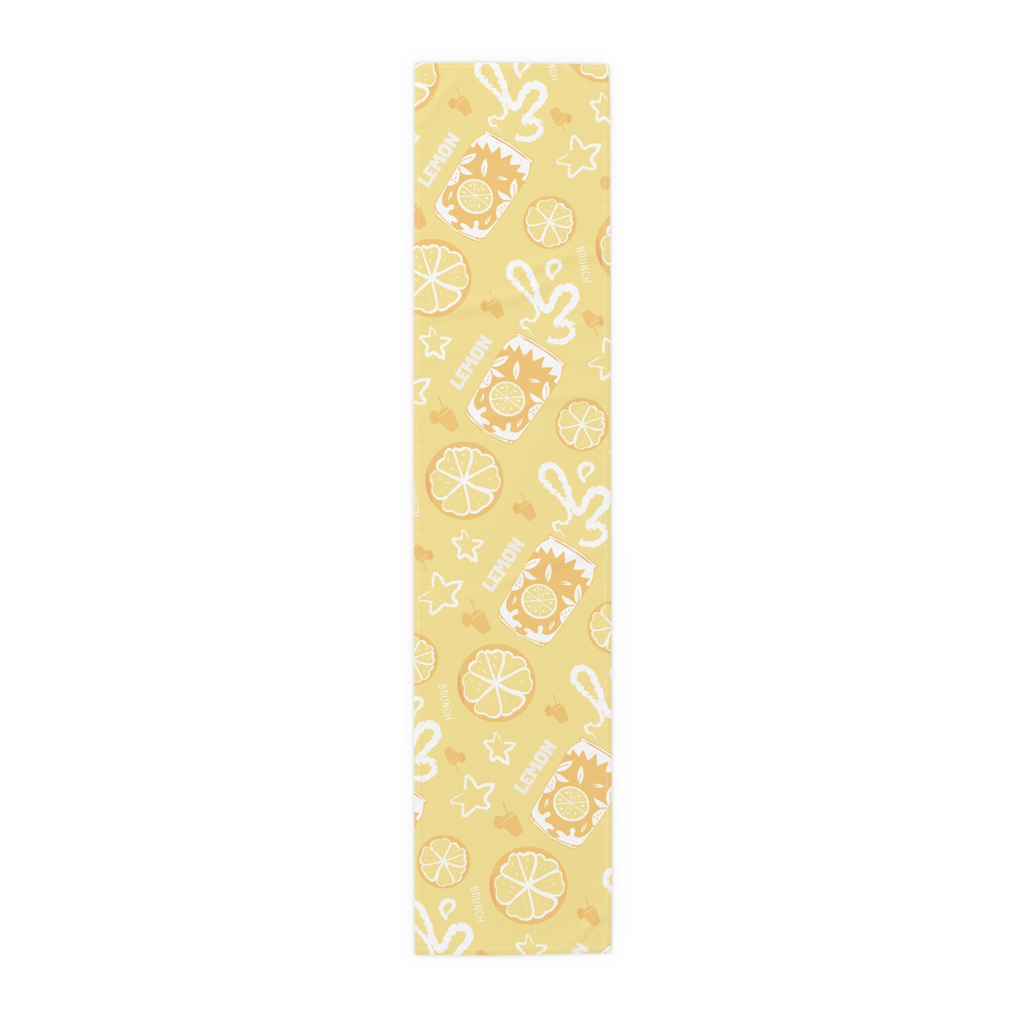 Lemonade Pattern Table Runner — Sunny Citrus Kitchen Decor