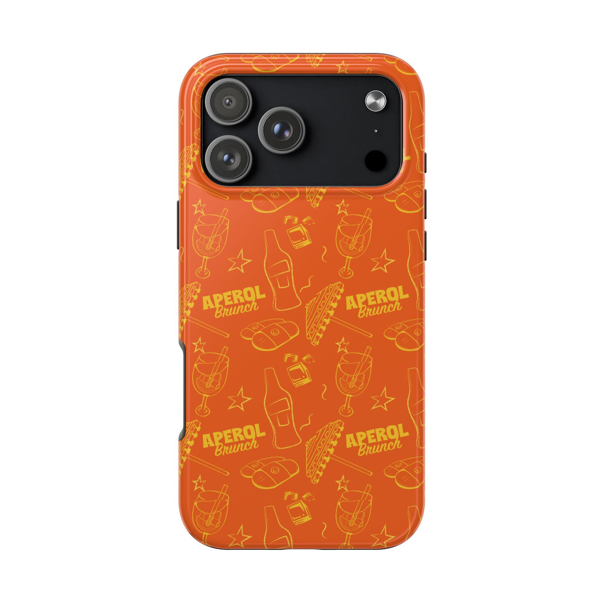 Aperol Brunch Collection Tough Phone Case - Orange and Yellow Brunch Inspired Design