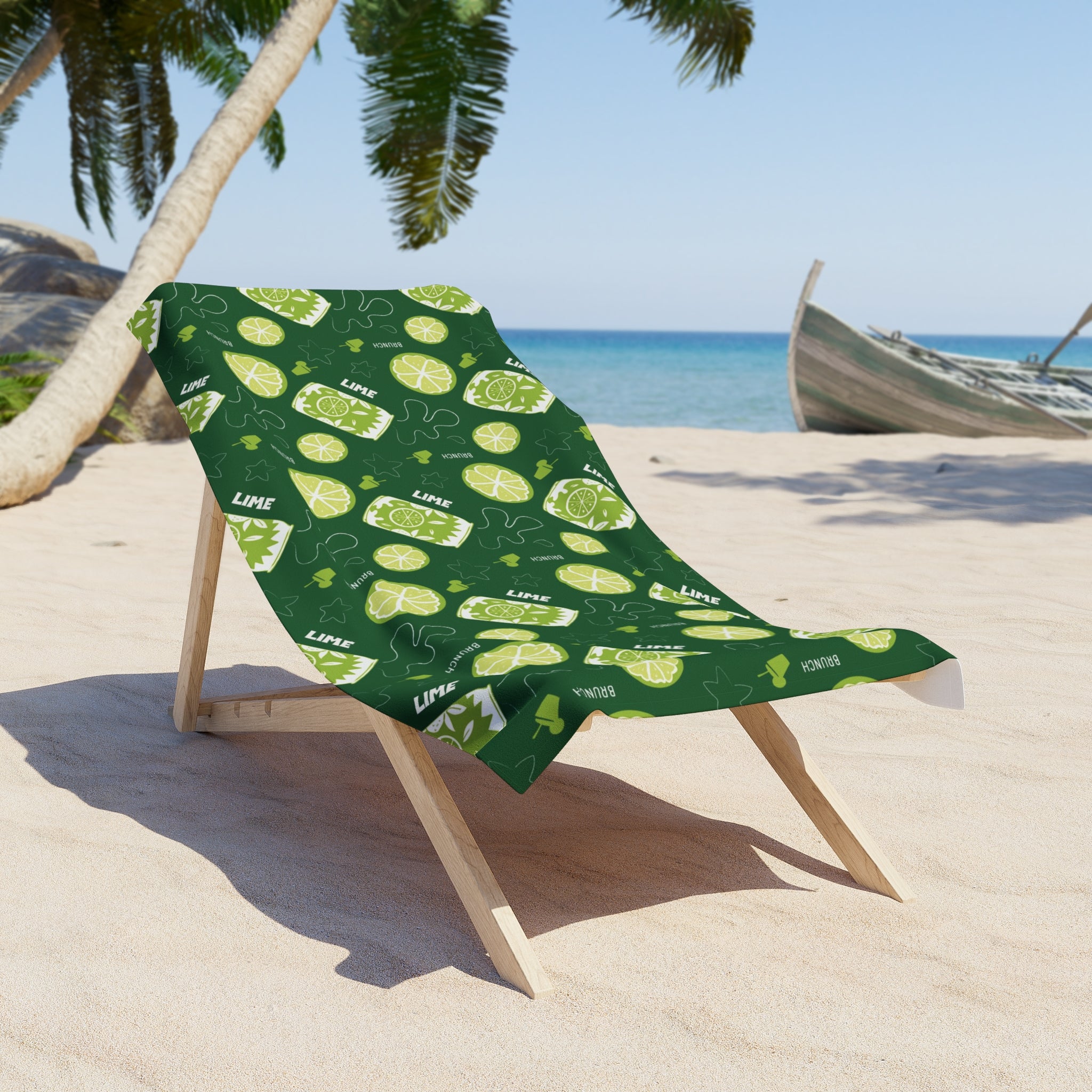 Lime Brunch Beach Towel – Aperol Inspired Summer Towel