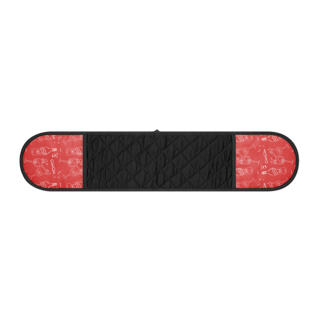 Red Cin Cin Oven Mitts - Quilted Heat-Resistant Kitchen Gloves
