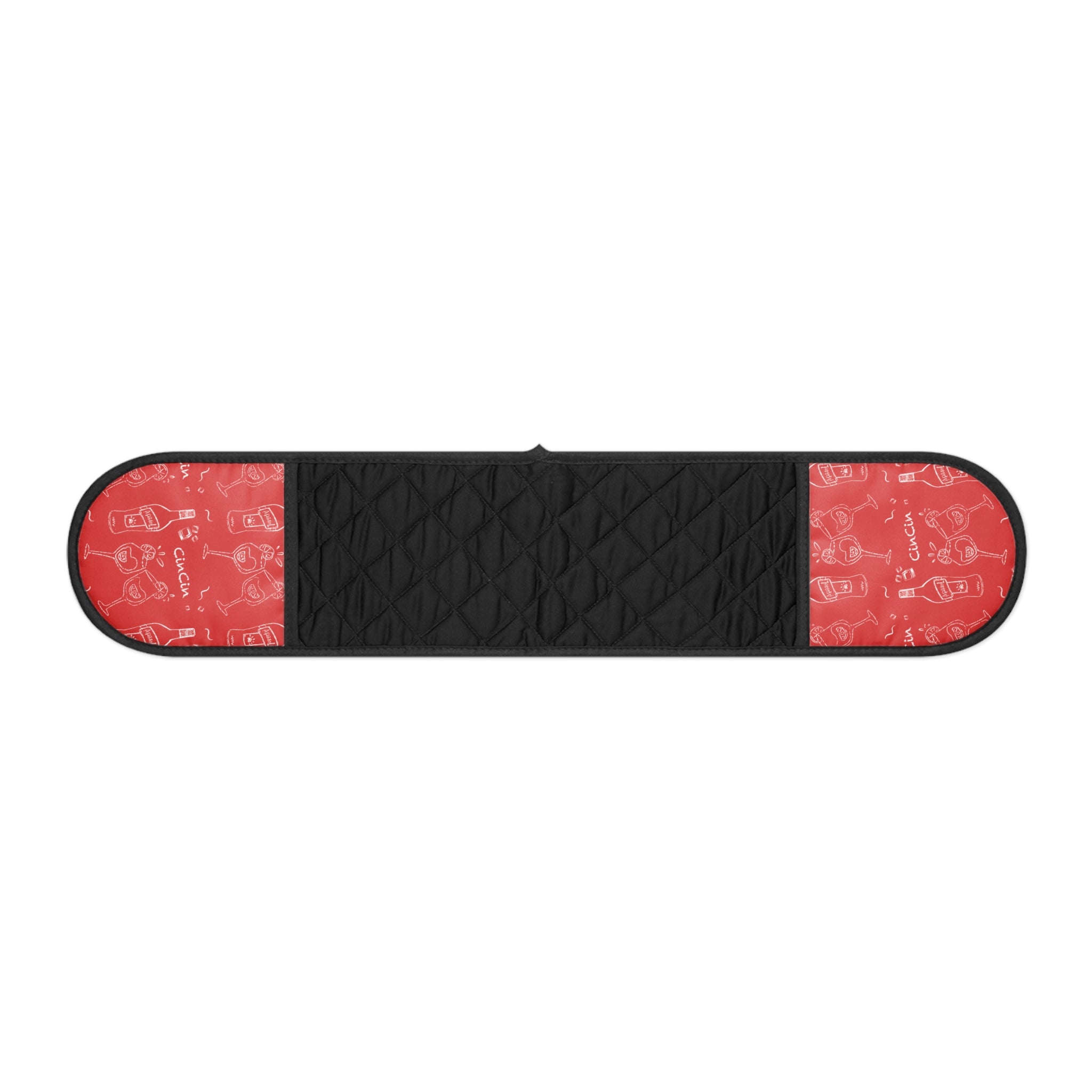 Red Cin Cin Oven Mitts - Quilted Heat-Resistant Kitchen Gloves