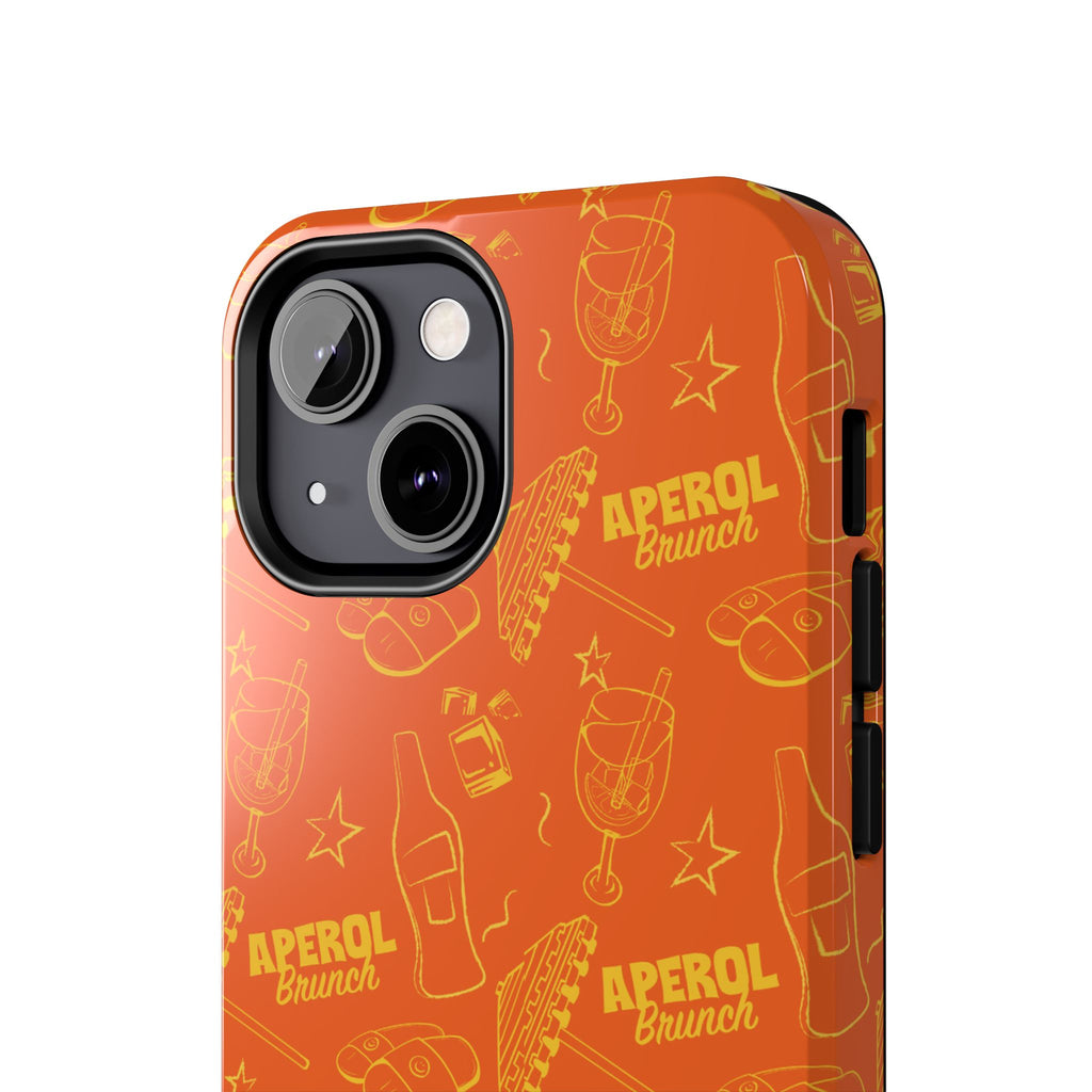 Aperol Brunch Collection Tough Phone Case - Orange and Yellow Brunch Inspired Design