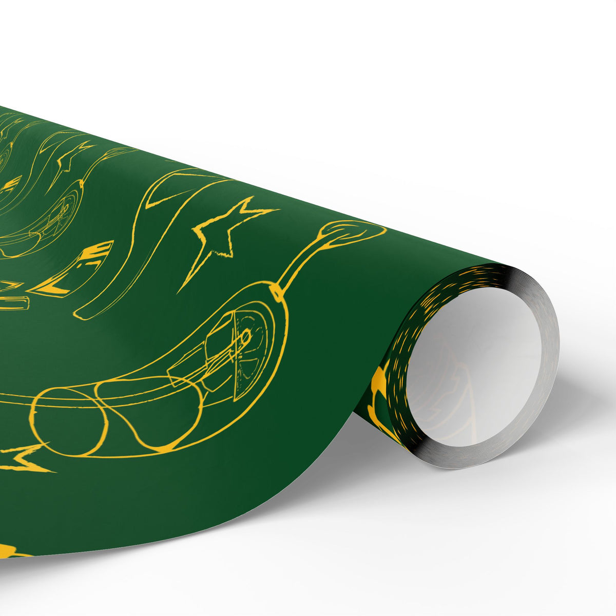 Aperol Brunch Peel Wrapping Paper Roll — Green Brunch Collection Inspired Design