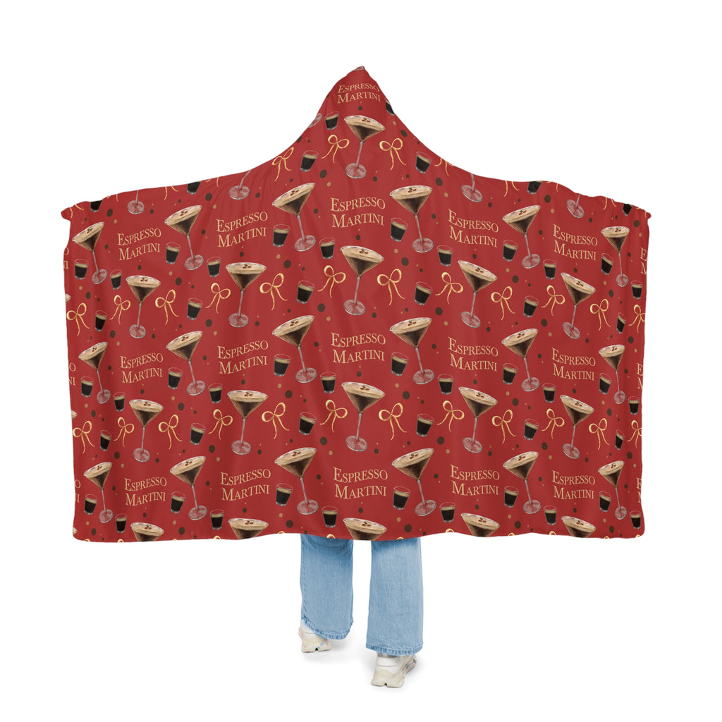 Espresso Martini Hooded Throw Blanket — Red Espresso Collection Inspired Design