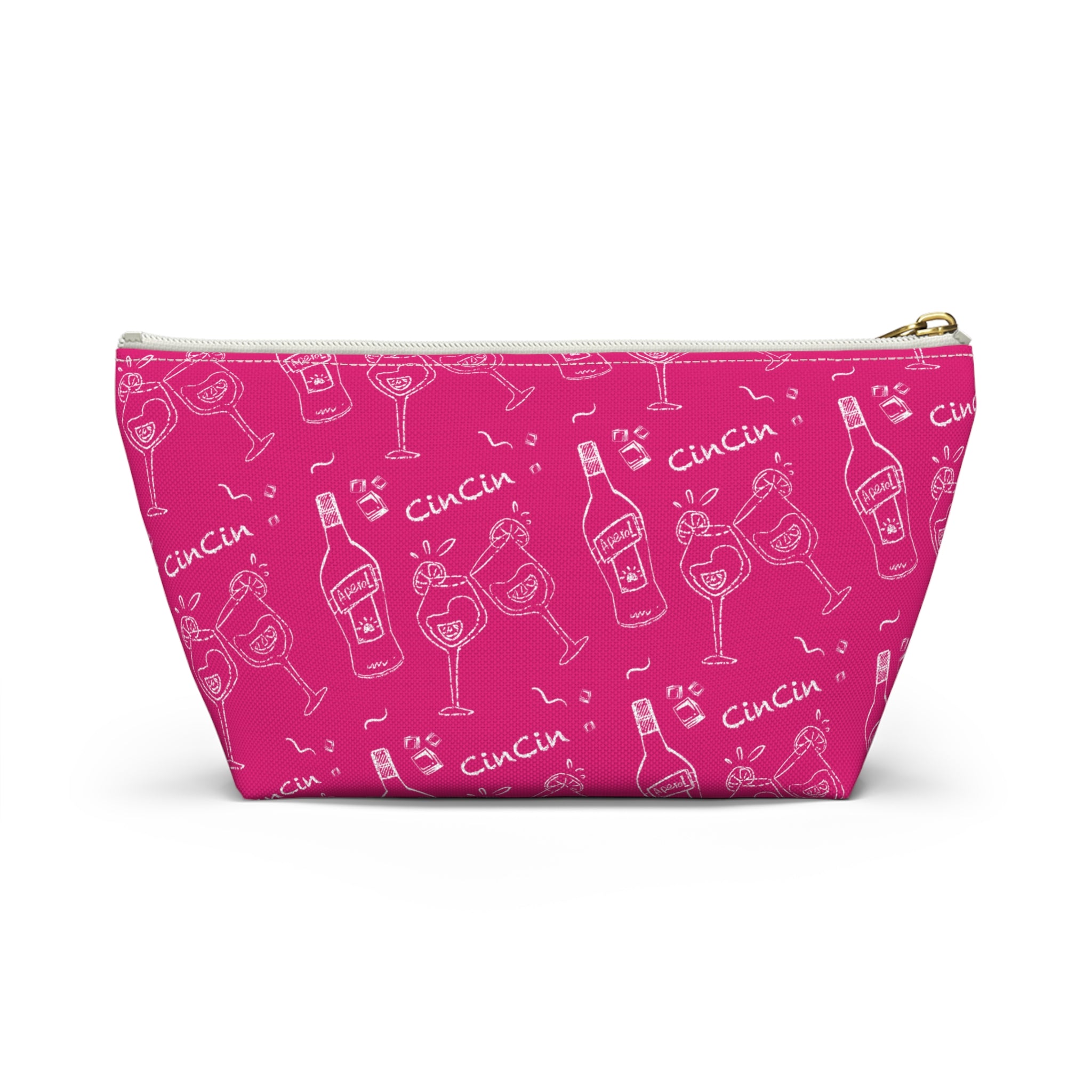 Cin Cin Cocktail Accessory Pouch — Pink Aperol Inspired Design