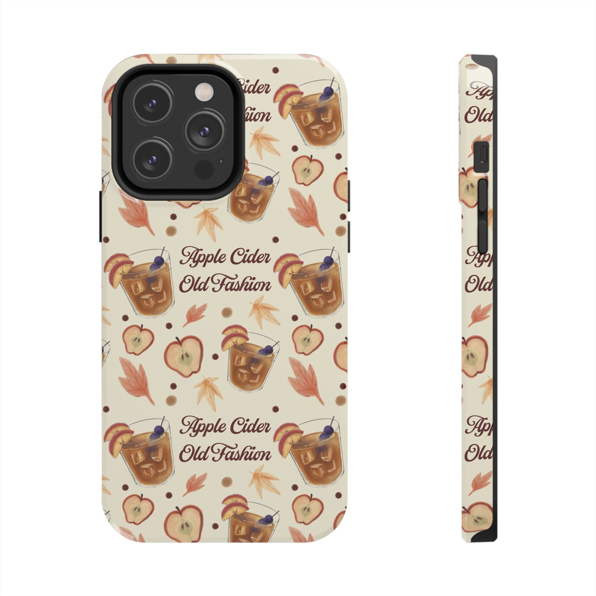 Apple Cider Old Fashioned Tough Phone Case – Beige Apple Cider Collection Inspired Design