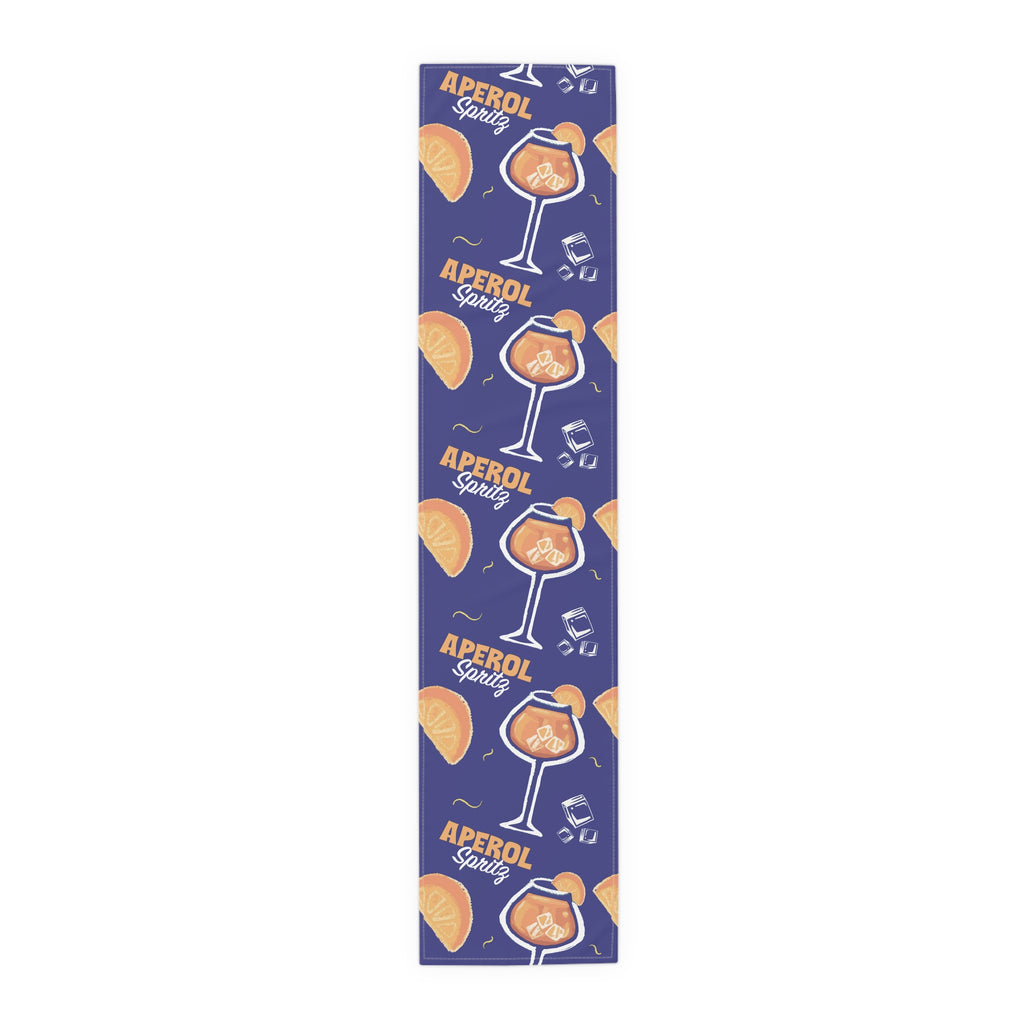 NEW Aperol Spritz Blue Collection Table Runner – Mediterranean Table Decor, Cocktail Kitchen Runner, Summer Dining Table Linen, Housewarming Gift