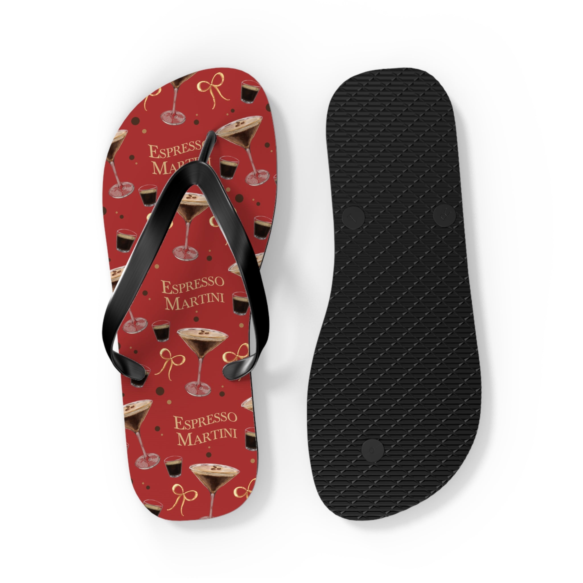 Espresso Martini Flip Flops — Red Espresso Collection Inspired Design