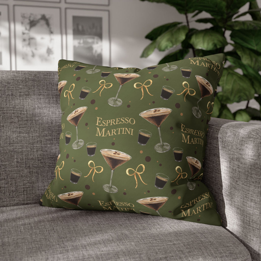 Espresso Martini Pillowcase — Olive Green Espresso Collection Inspired Design