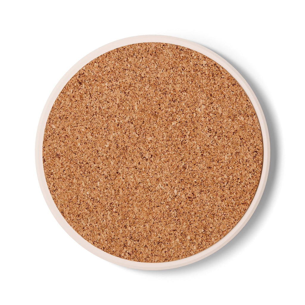 Aperol Spritz Ceramic Coaster — Round Cork-Back Drink Coaster