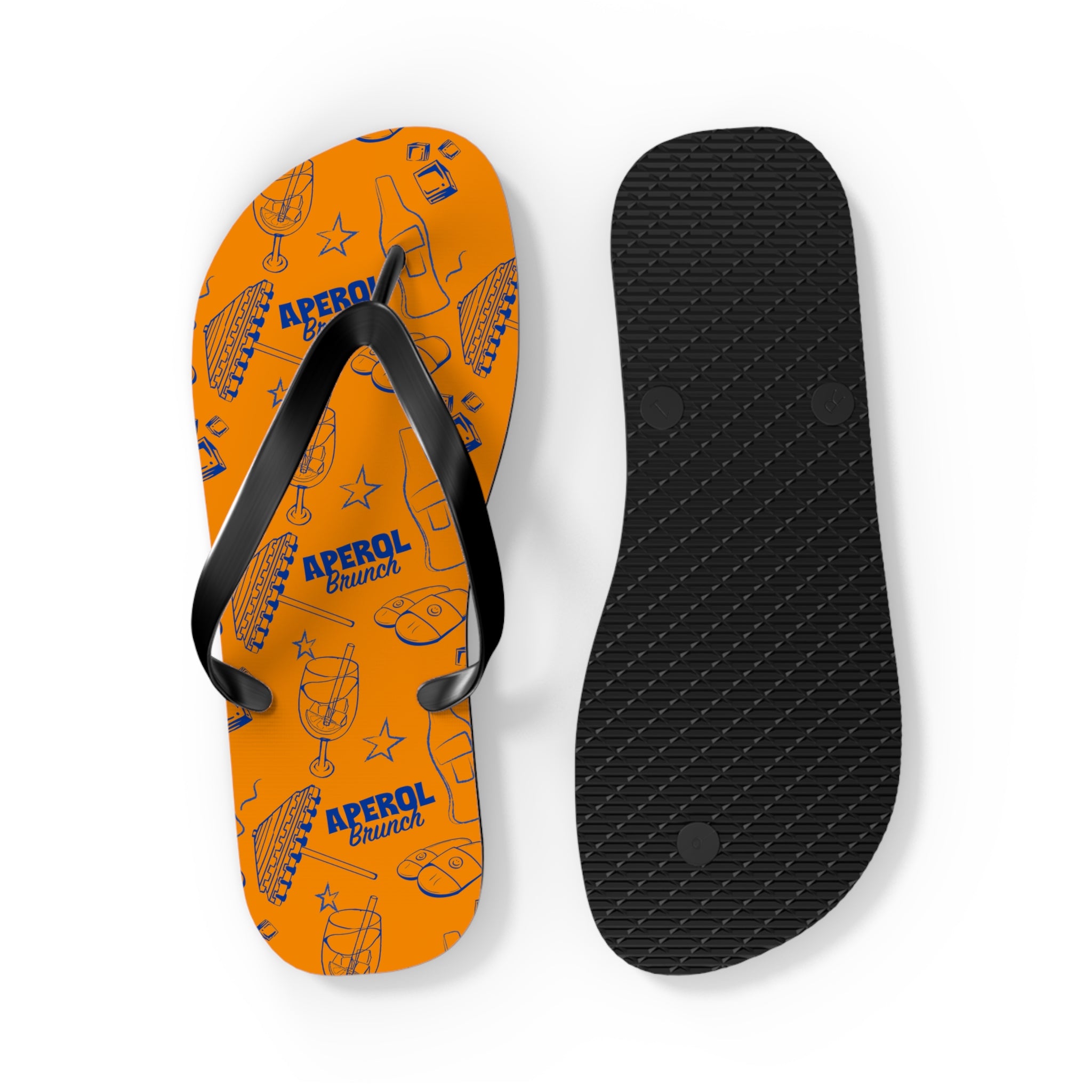 Aperol Spritz Flip Flops — Orange Brunch Collection Inspired Design