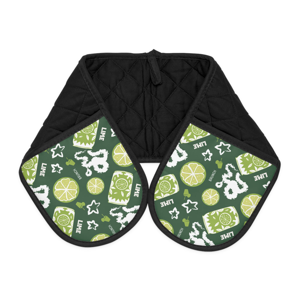 Lime Brunch Double Oven Mitt – Aperol Inspired Kitchen Decor