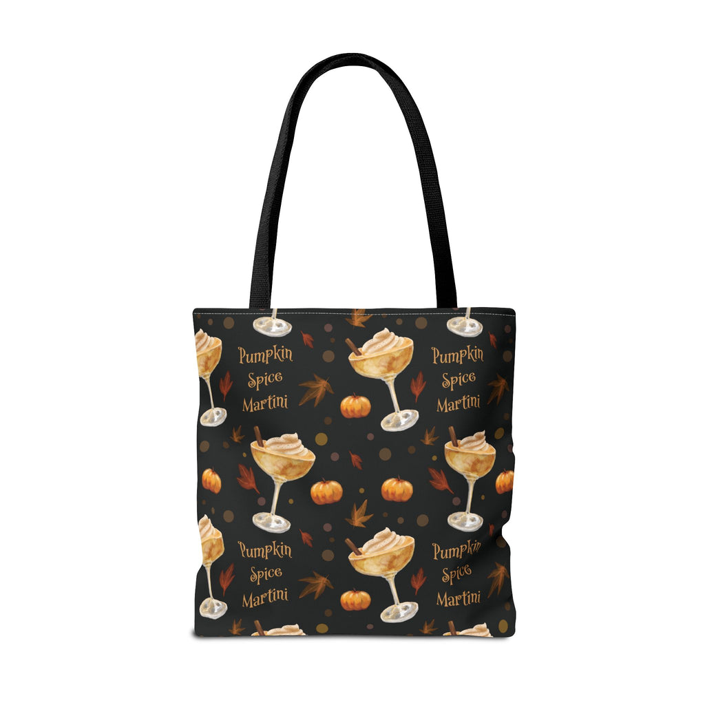 Pumpkin Spice Martini Tote Bag — Black Pumpkin Inspired Design