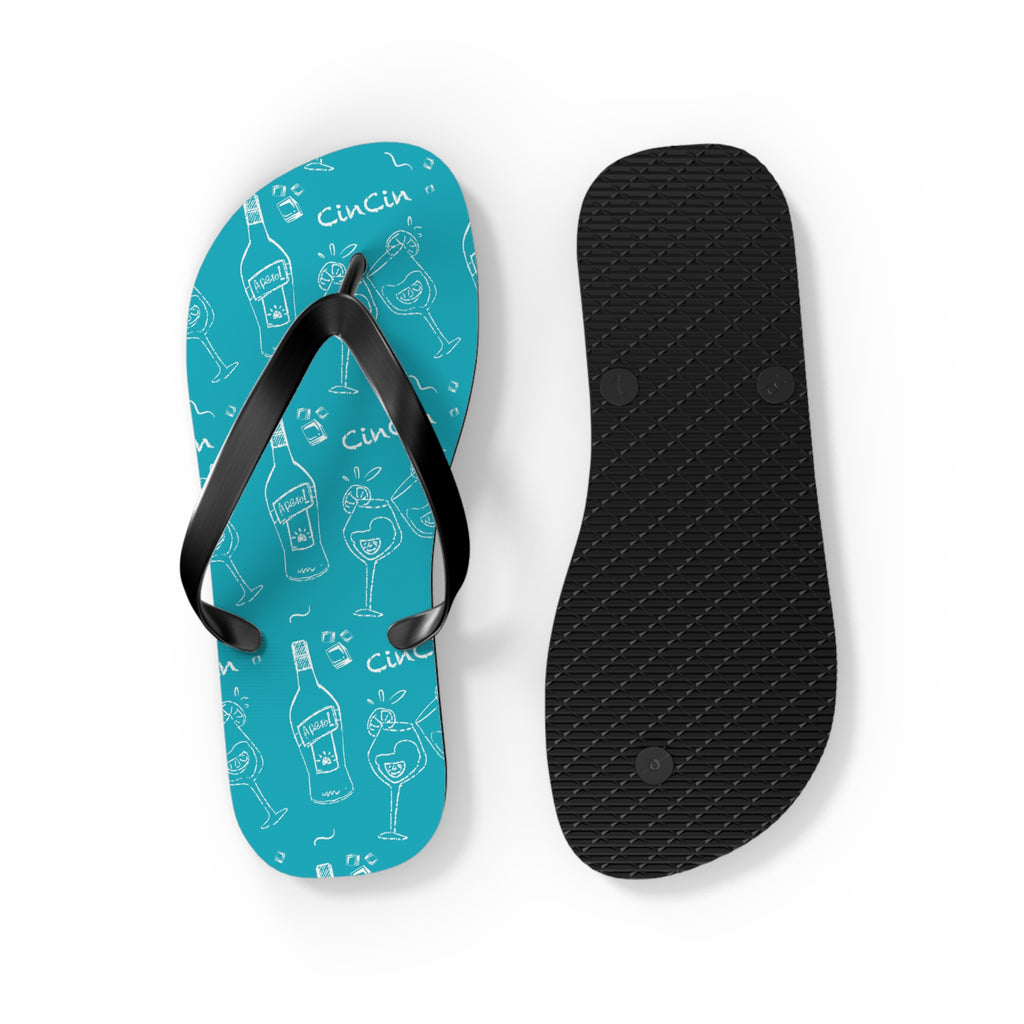 CinCin Turquoise Flip Flops – Turquoise Cin Cin Brunch Collection Inspired Design