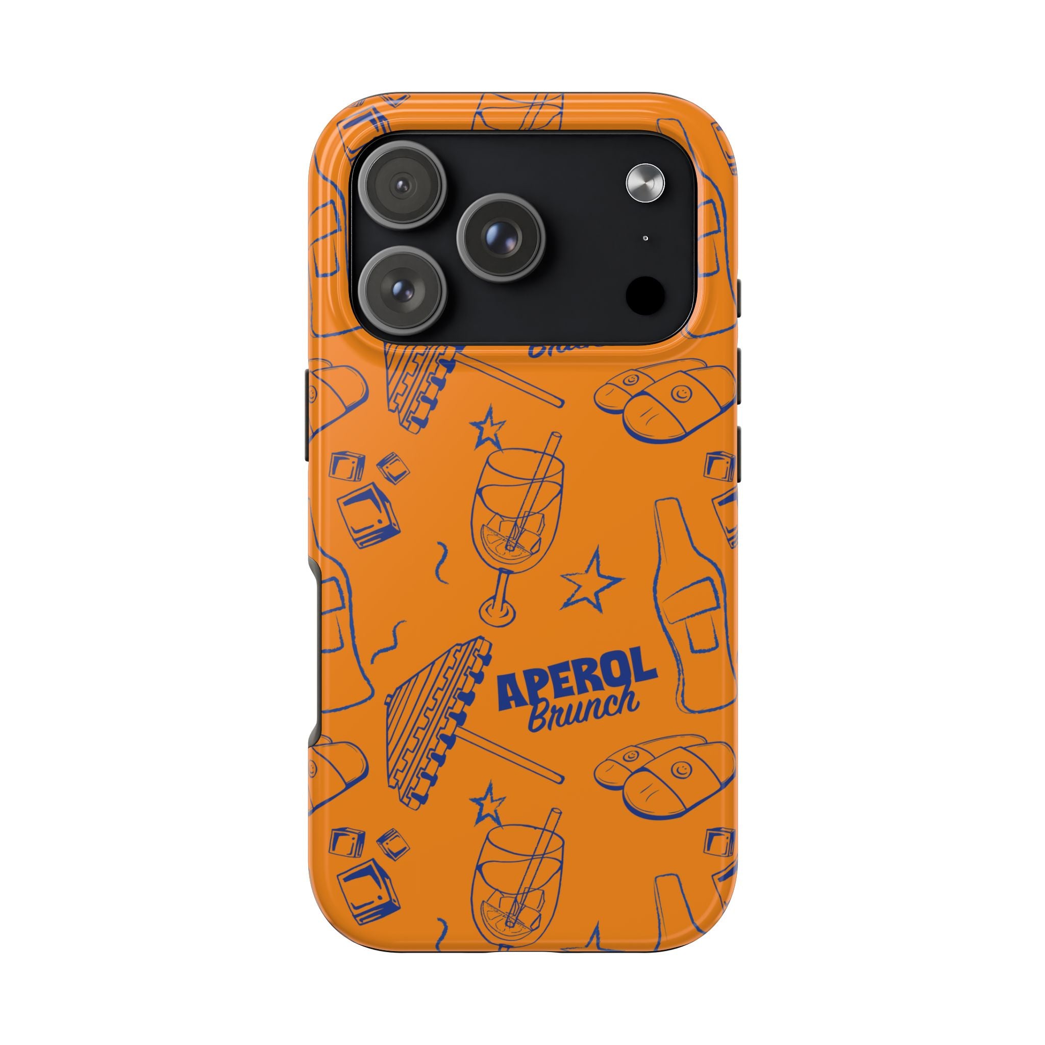 Aperol Brunch Tough Phone Case — Orange Cocktail Pattern