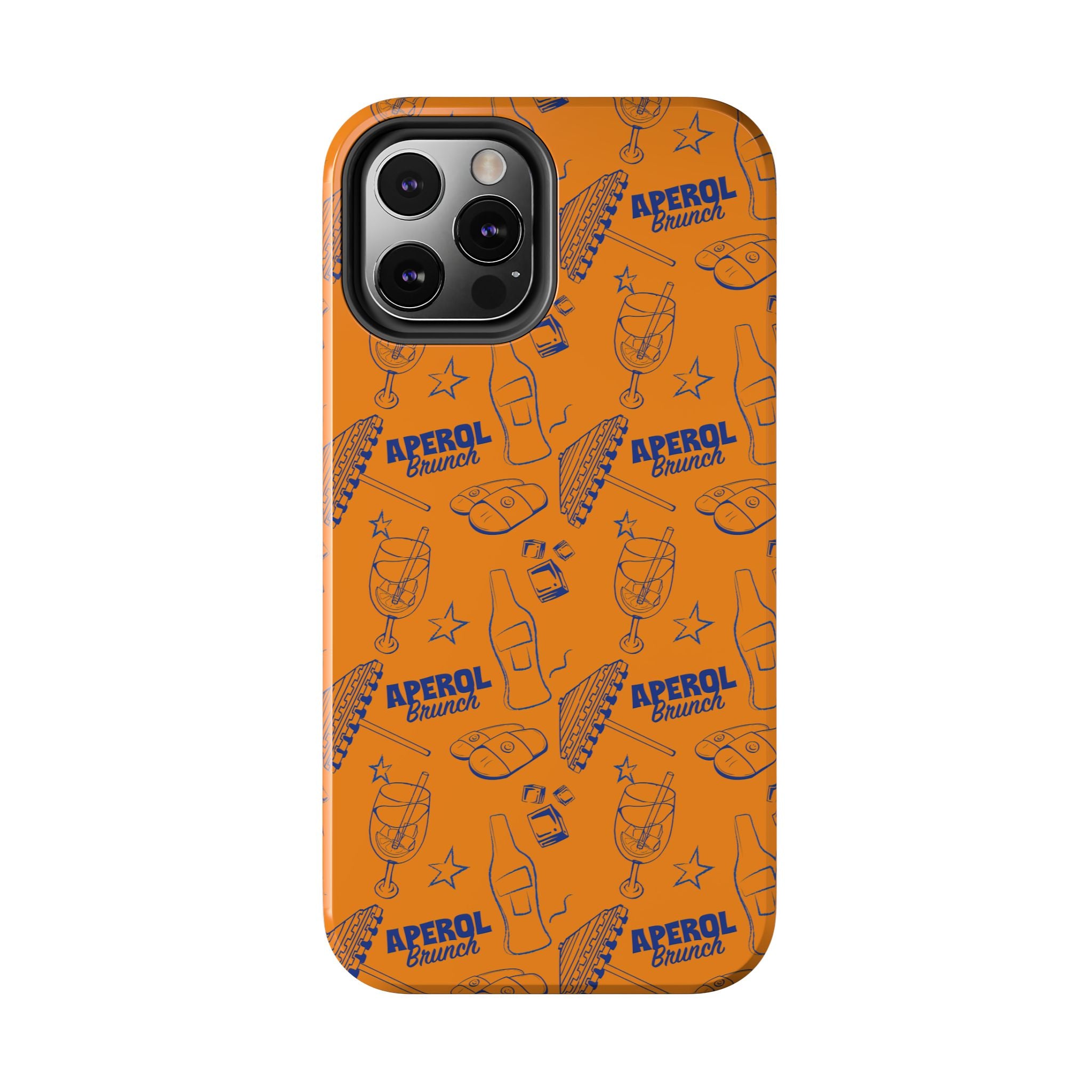 Aperol Brunch Collection Tough Phone Case — Orange and Blue Aperol Inspired Design