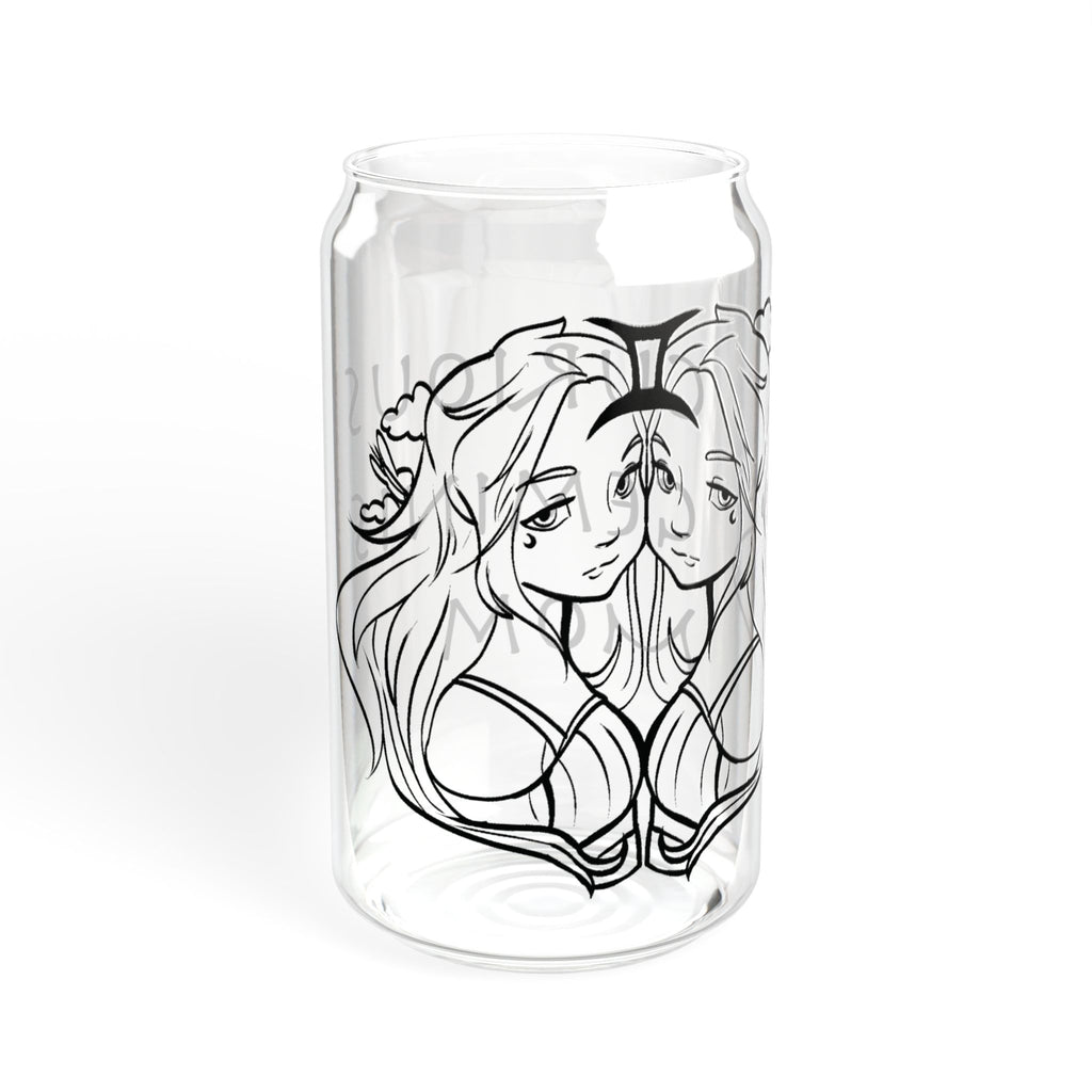 Gemini Mom Gift – 16oz Zodiac Sipper Glass for Mom | Astrology Glass Cup