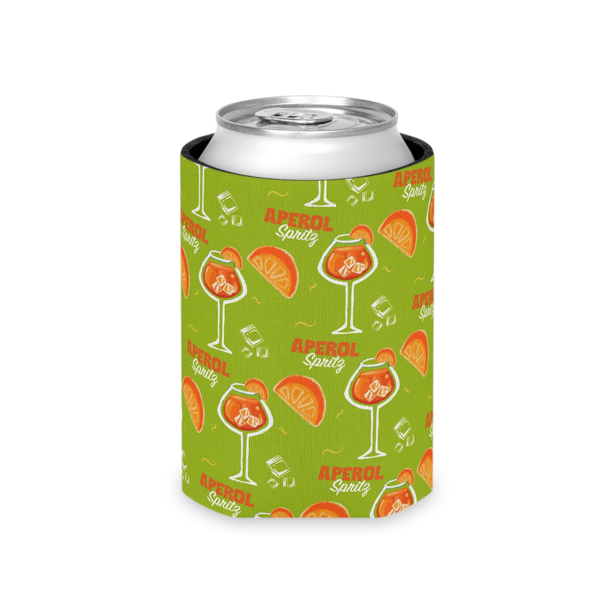 Aperol Spritz Can Cooler — Green Aperol Inspired Design