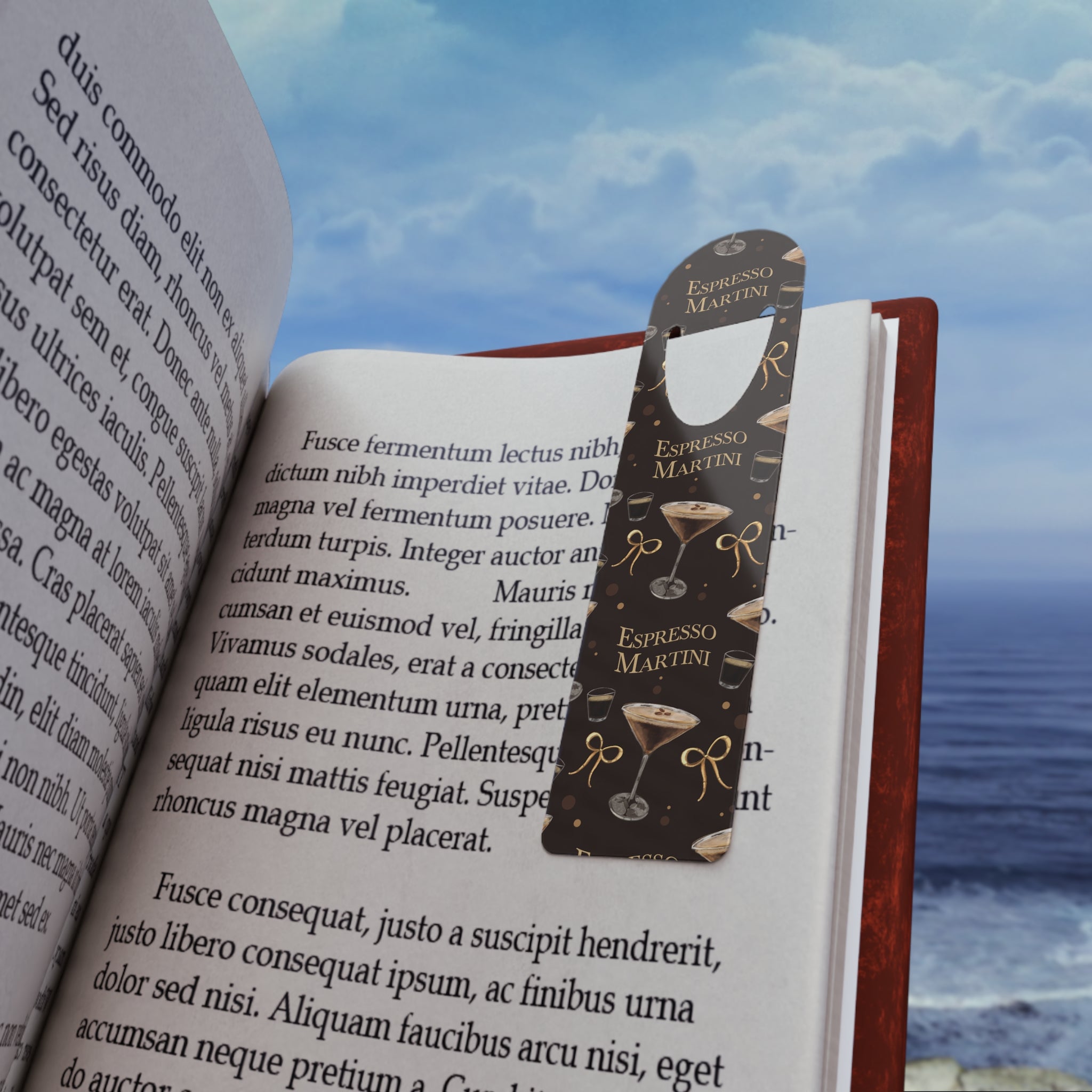 Espresso Martini Metal Bookmark — Dark Brown Espresso Collection Inspired Design