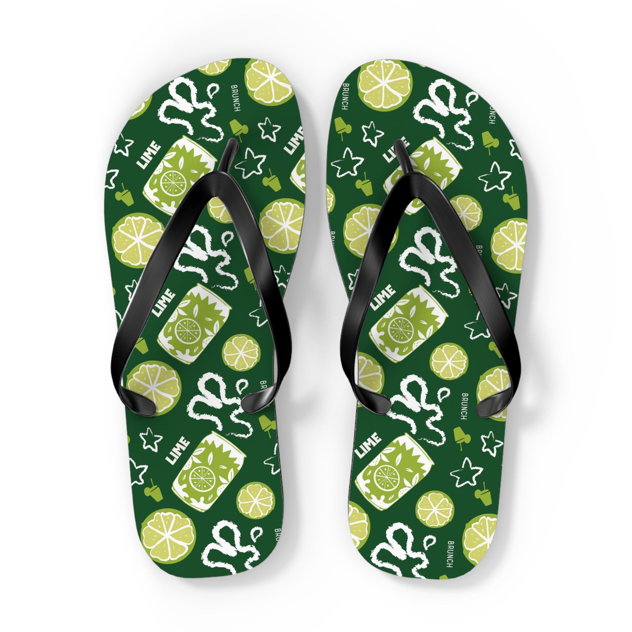 Lime Fruit Brunch Flip Flops – Lime Brunch Collection Inspired Design