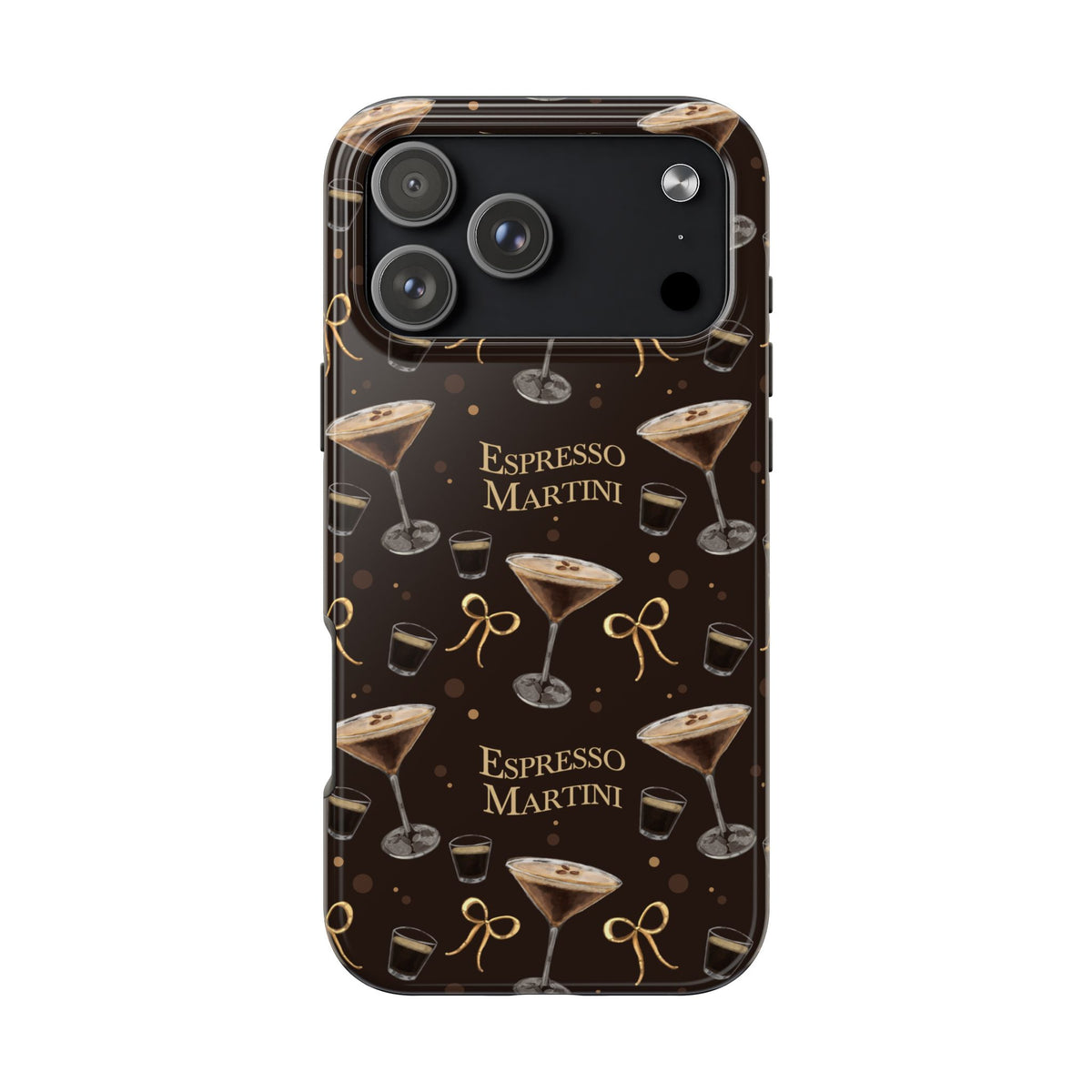 Espresso Martini Tough Phone Case — Dark Brown Espresso Collection Inspired Design