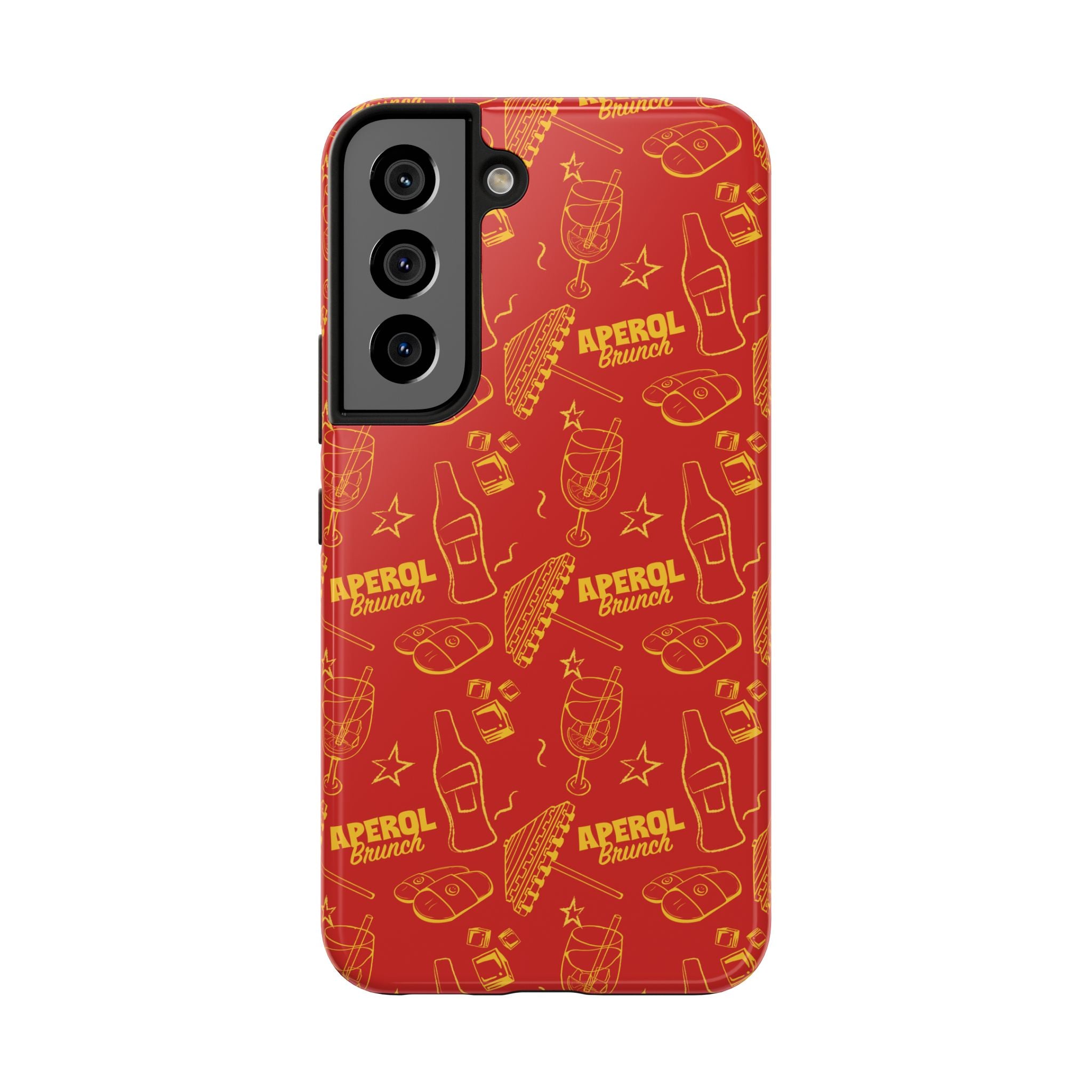 Red Aperol Brunch Tough Phone Case — Citrus Cocktail Protective Cover