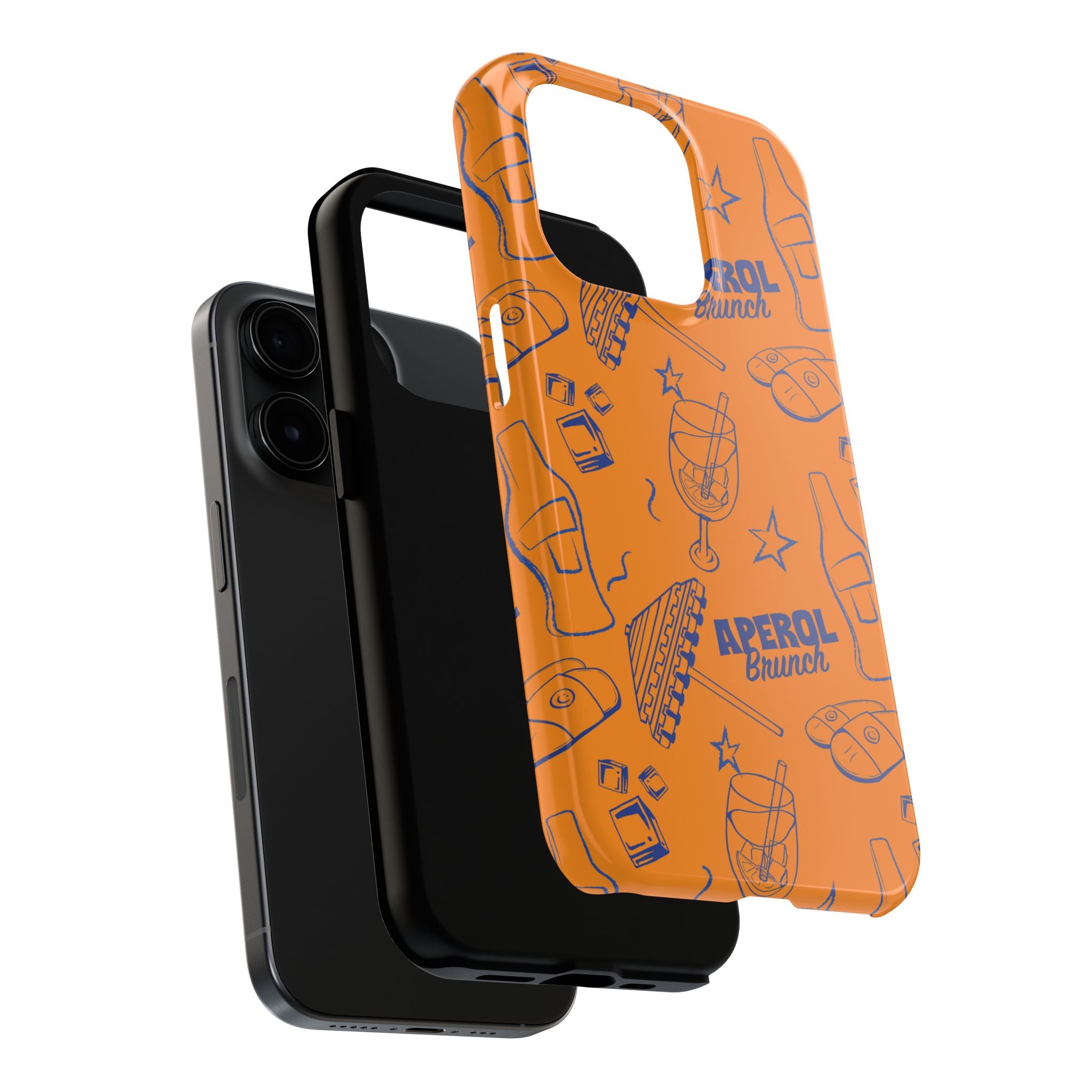 Aperol Brunch Tough Phone Case — Orange Cocktail Pattern