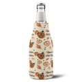 Apple Cider Old Fashioned Zip-Up Bottle Cooler Sleeve — Beige Apple Cider Collection Inspired Design