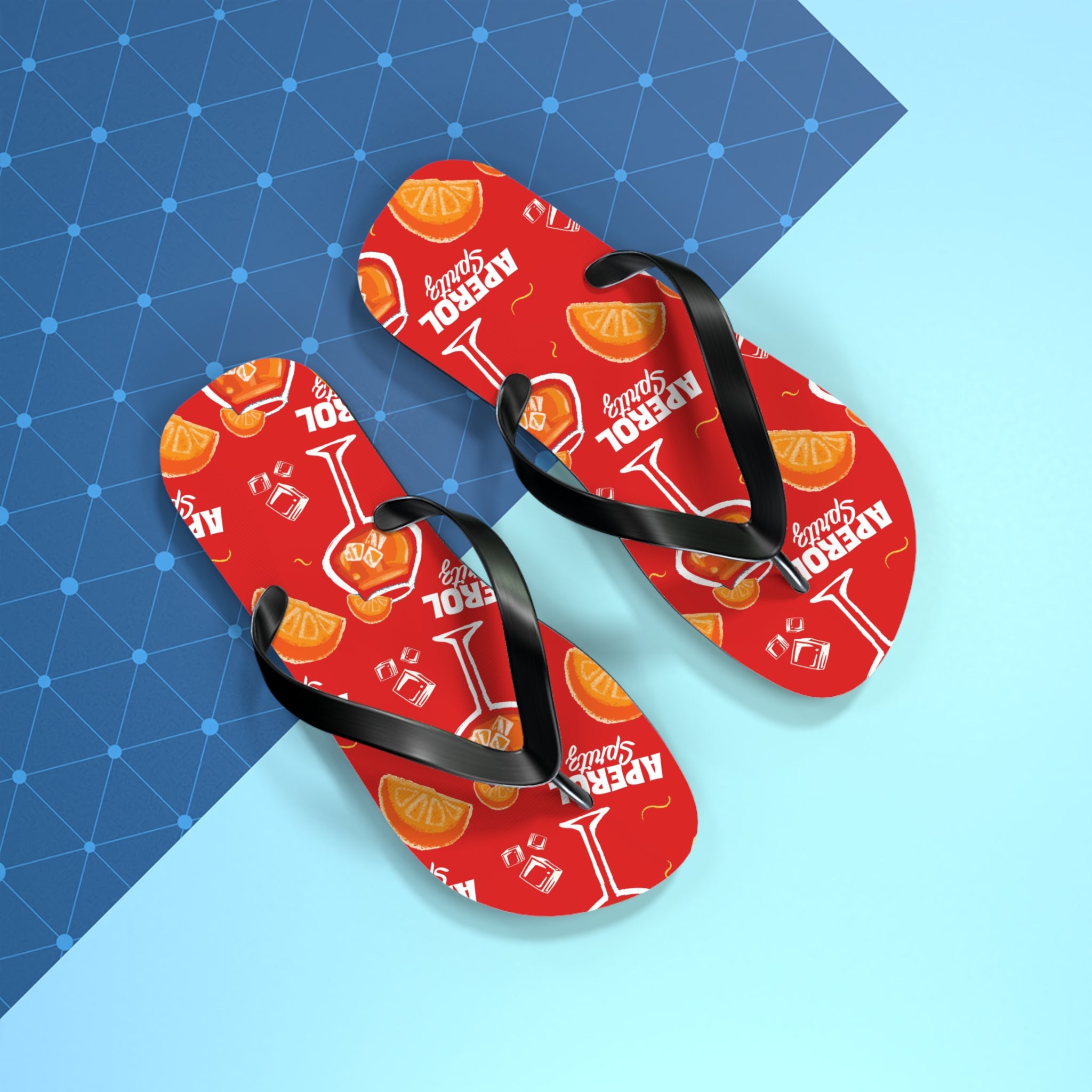 Aperol Spritz Flip Flops – Aperol Red Collection Inspired Design