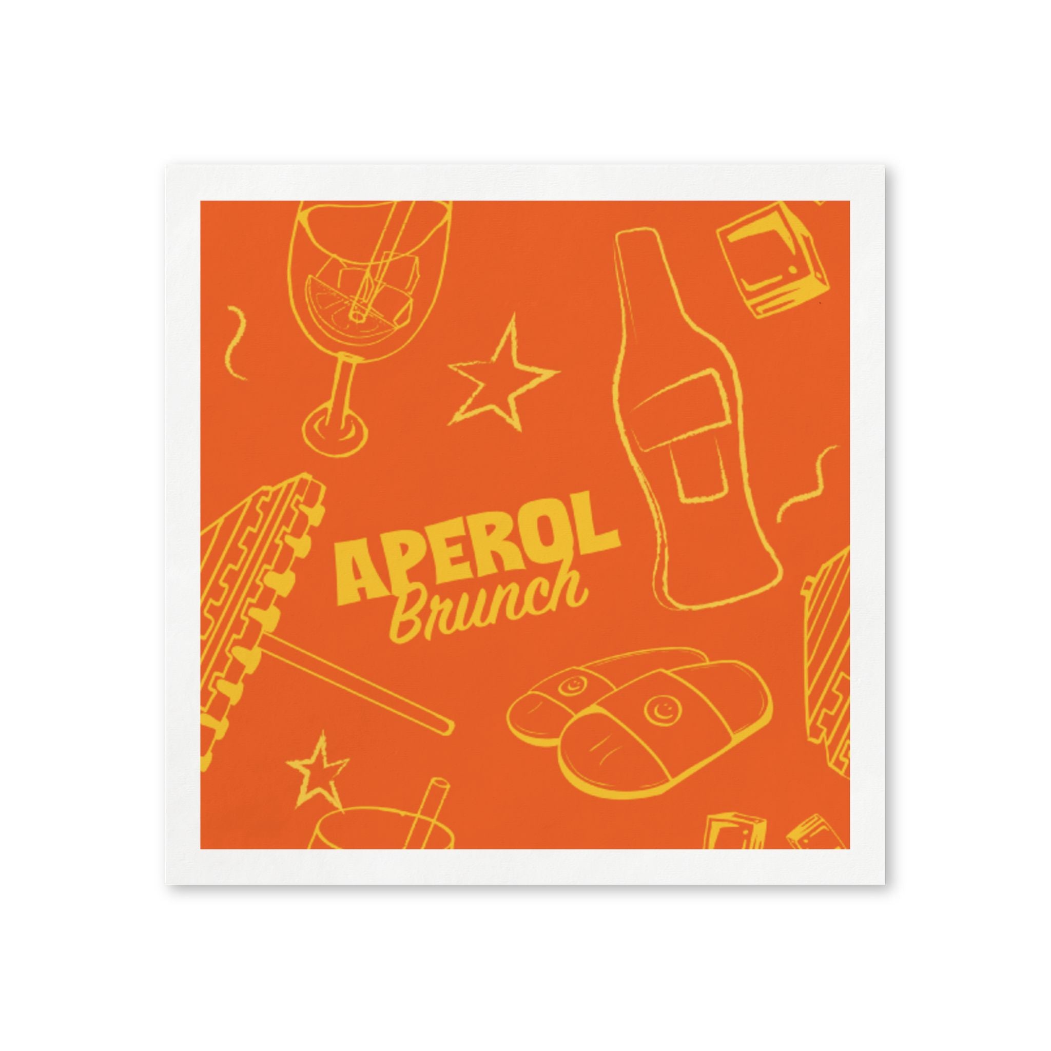Cin Cin Cocktail Napkins — Orange and Yellow Brunch Collection Inspired Design