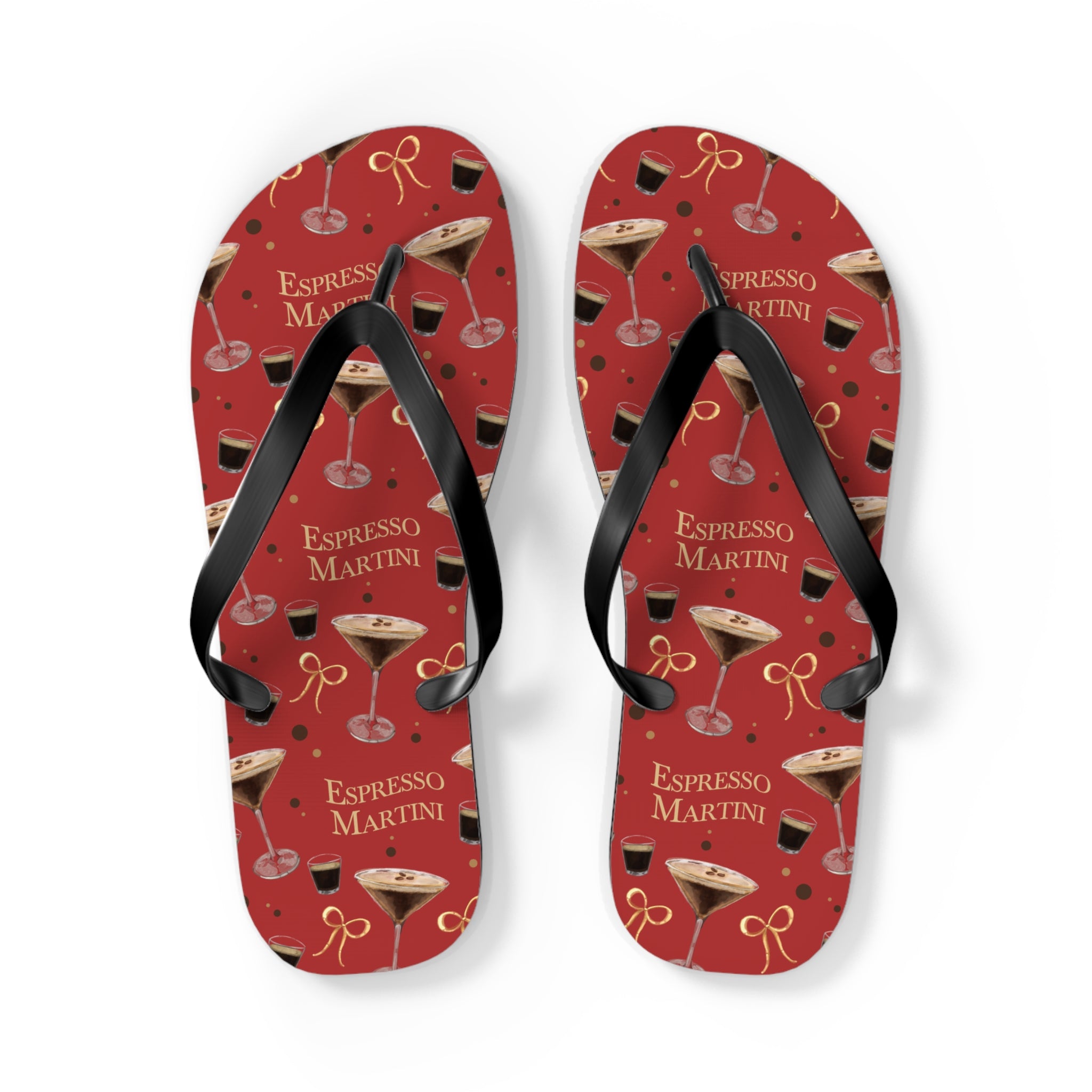 Espresso Martini Flip Flops — Red Espresso Collection Inspired Design