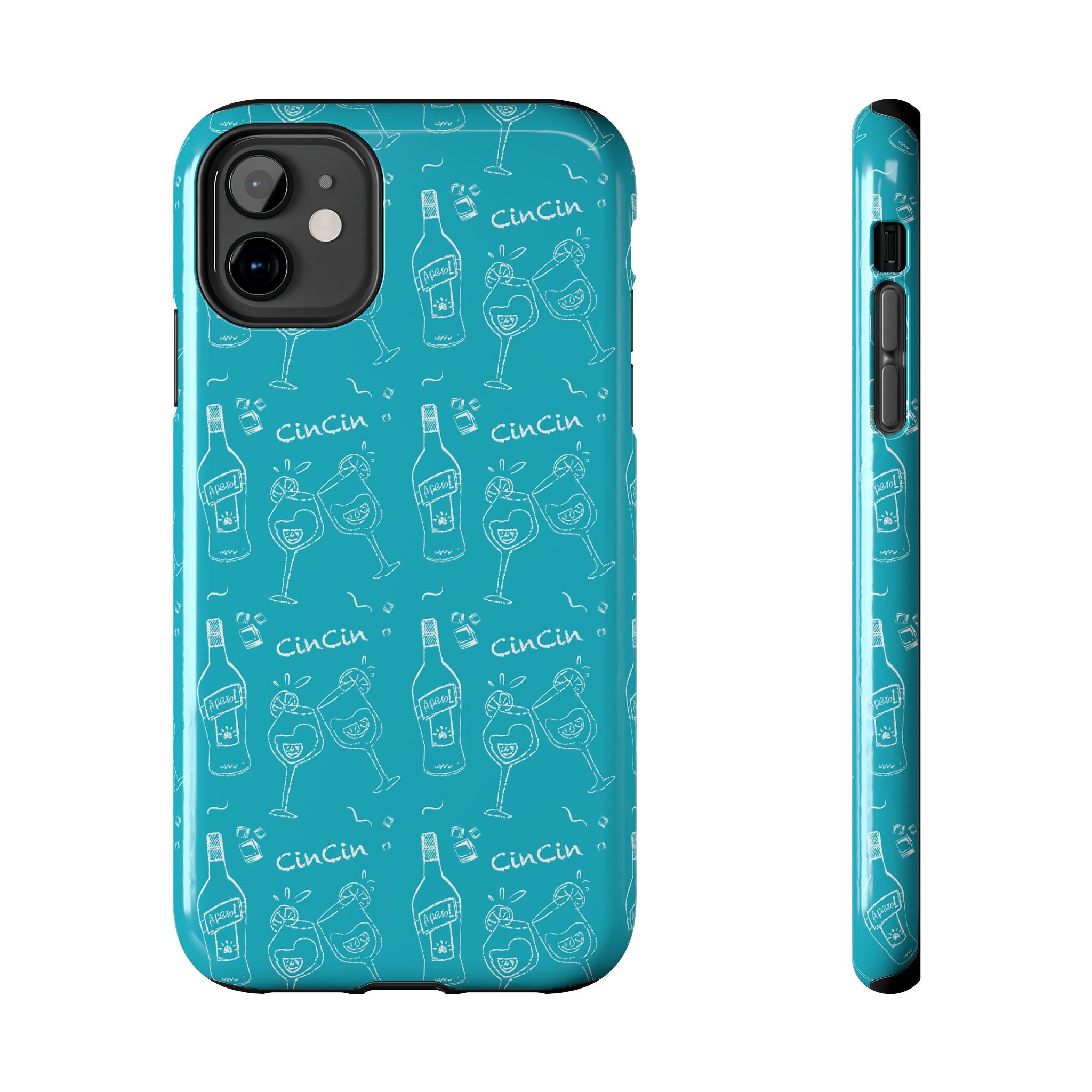 Cin Cin Spritz Tough Phone Case — Turquoise CinCin Brunch Collection Inspired Design