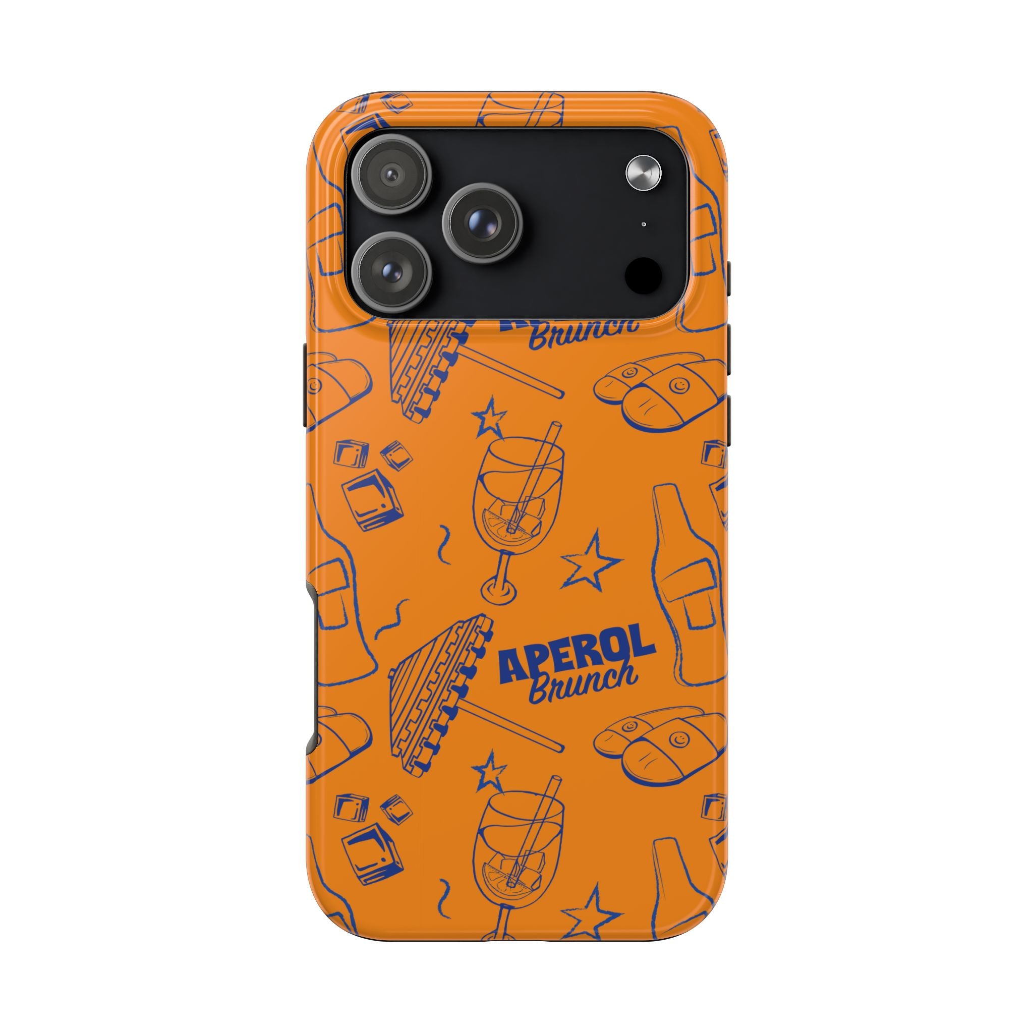 Aperol Brunch Tough Phone Case — Orange Cocktail Pattern