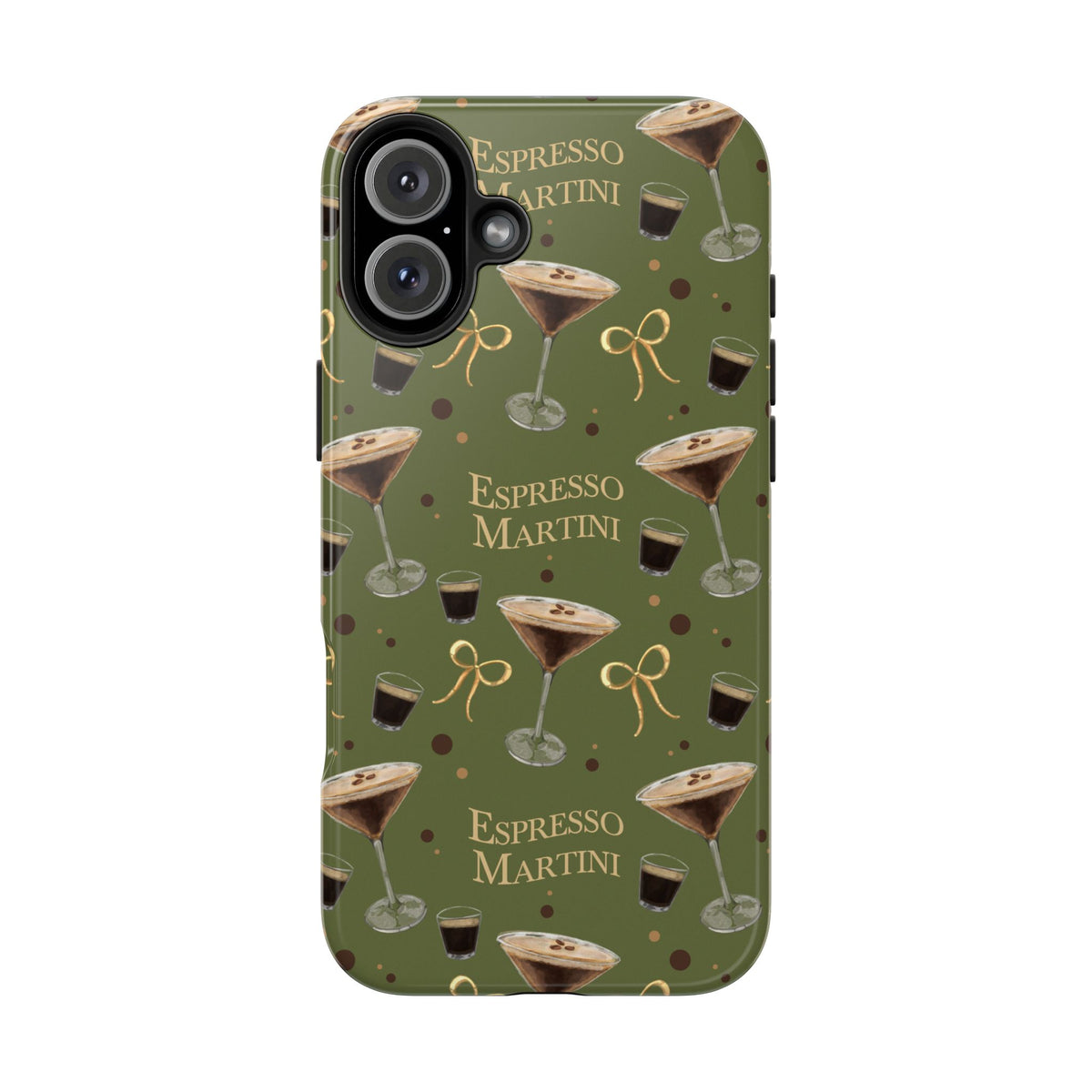 Espresso Martini Tough Phone Case — Olive Green Espresso Collection Inspired Design