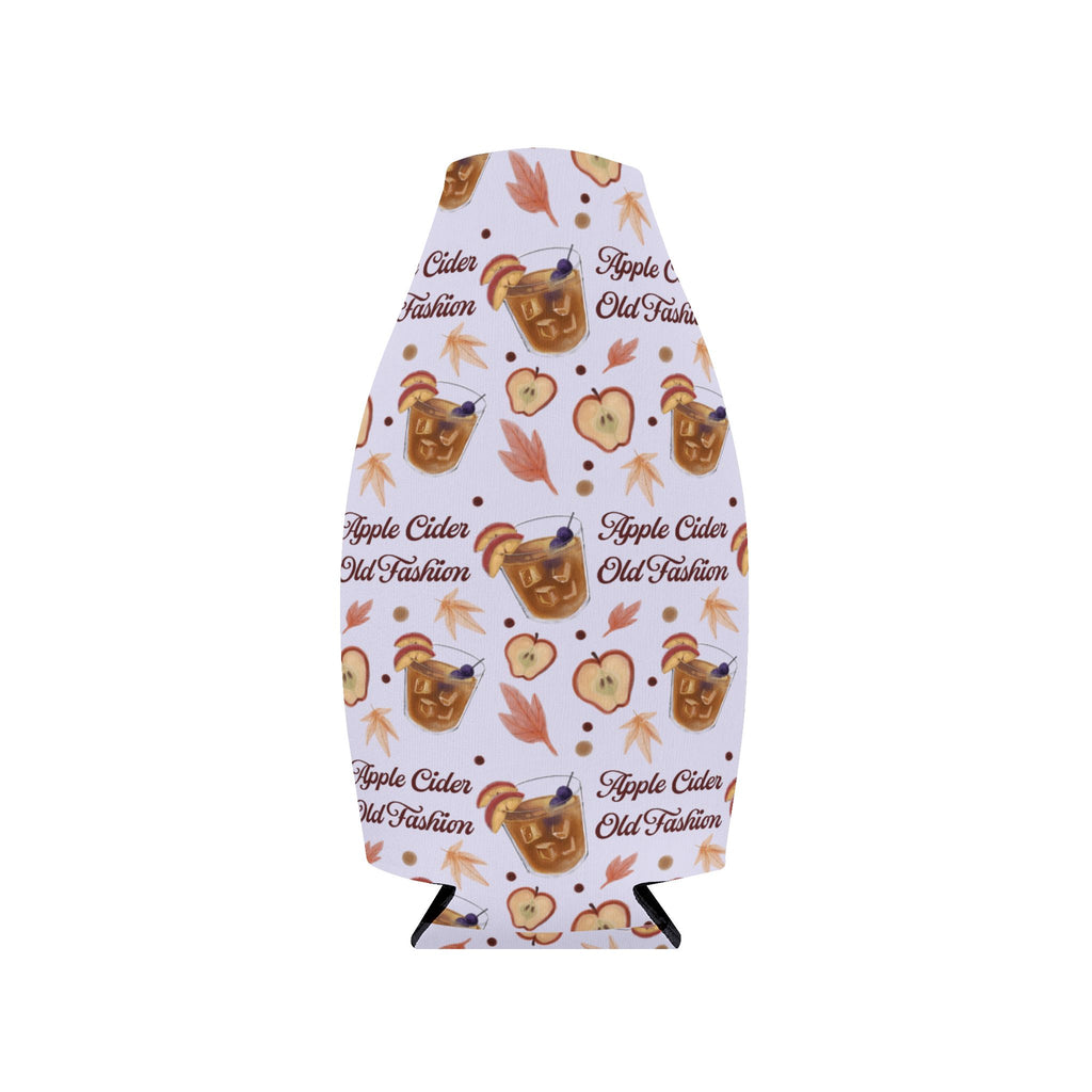 Apple Cider Old Fashioned Zip-Up Bottle Cooler Sleeve — Light Violet Apple Cider Collection Inspired Design
