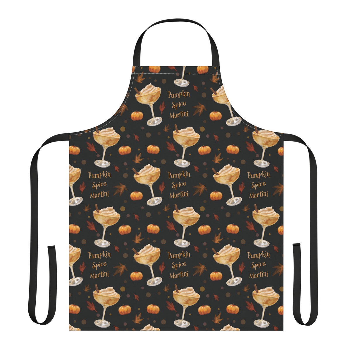 Pumpkin Spice Martini Apron — Black Pumpkin Collection Inspired Design