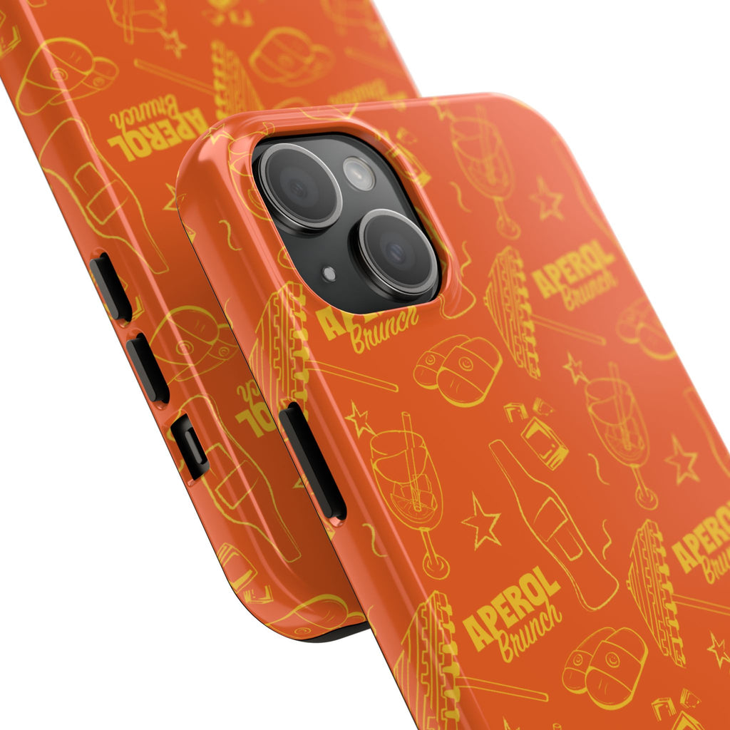 Aperol Brunch Collection Tough Phone Case - Orange and Yellow Brunch Inspired Design