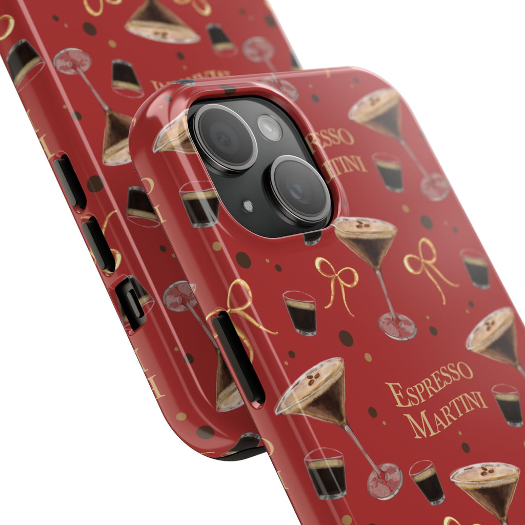 Espresso Martini Tough Phone Case — Red Espresso Collection Inspired Design