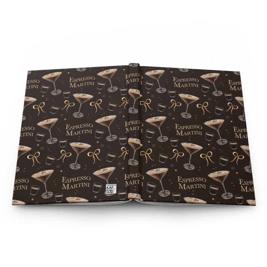 Espresso Martini Hardcover Journal – Dark Brown Espresso Collection Inspired Design