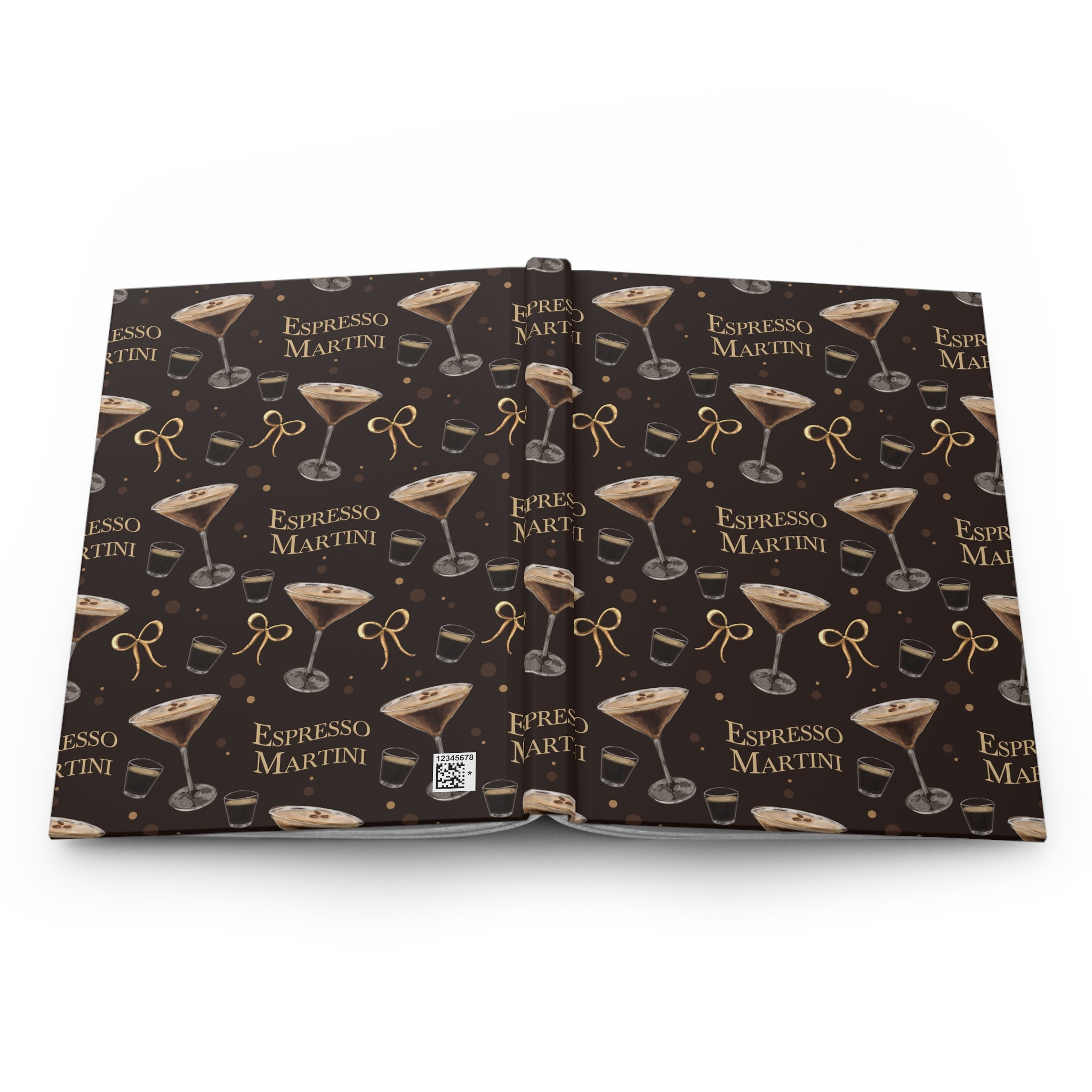 Espresso Martini Hardcover Journal – Dark Brown Espresso Collection Inspired Design