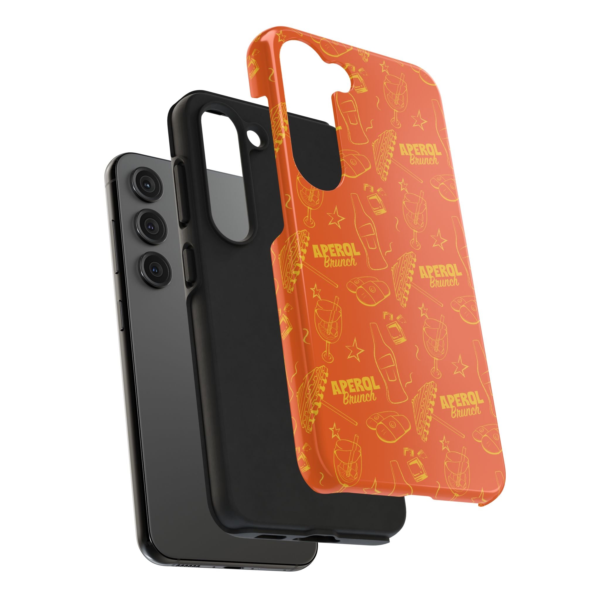 Aperol Brunch Collection Tough Phone Case - Orange and Yellow Brunch Inspired Design