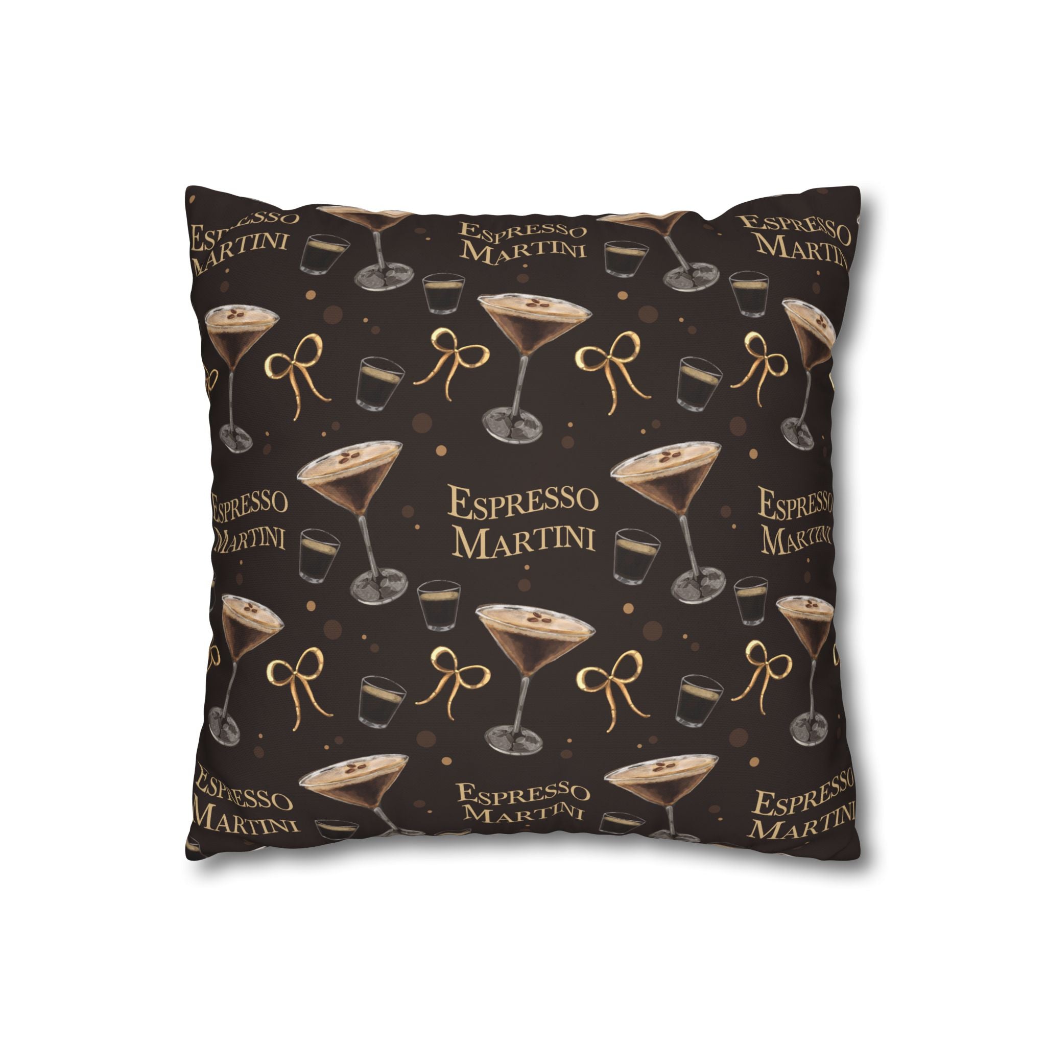 Espresso Martini Pillowcase — Dark Brown Espresso Collection Inspired Design