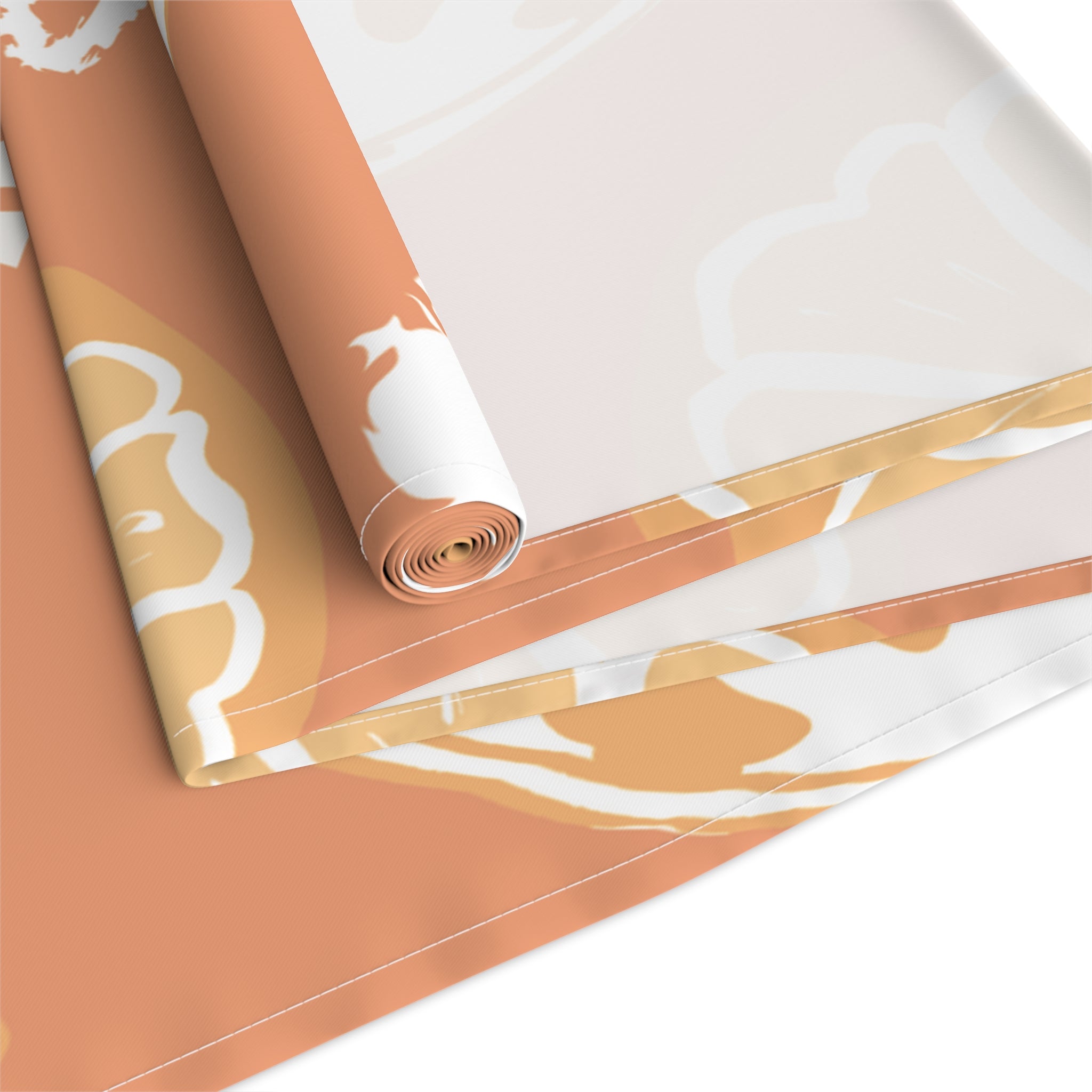 Orange Citrus Pattern Table Runner – Citrus Summer Table Decor