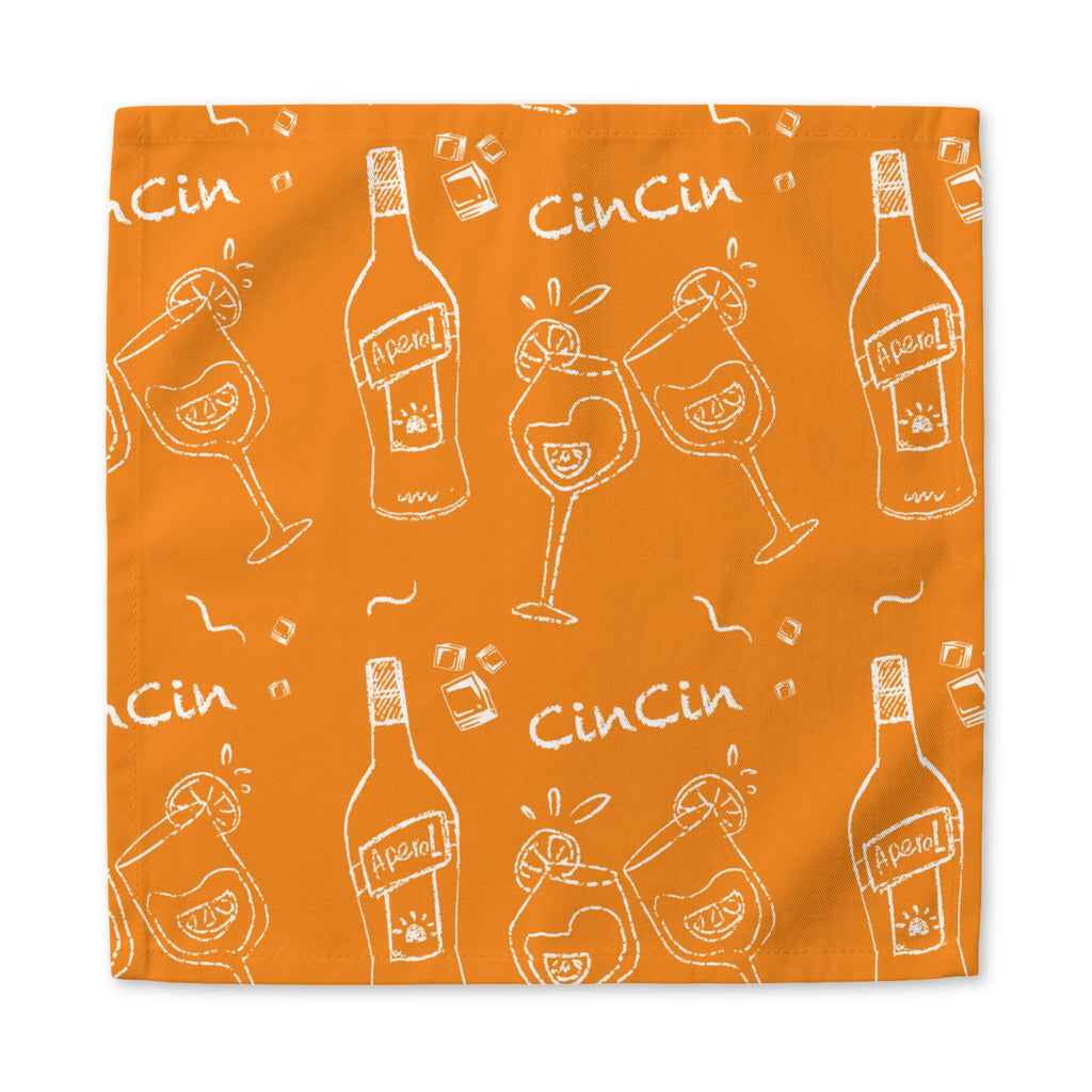 Cin Cin Napkin — Orange Cotton Twill Napkin