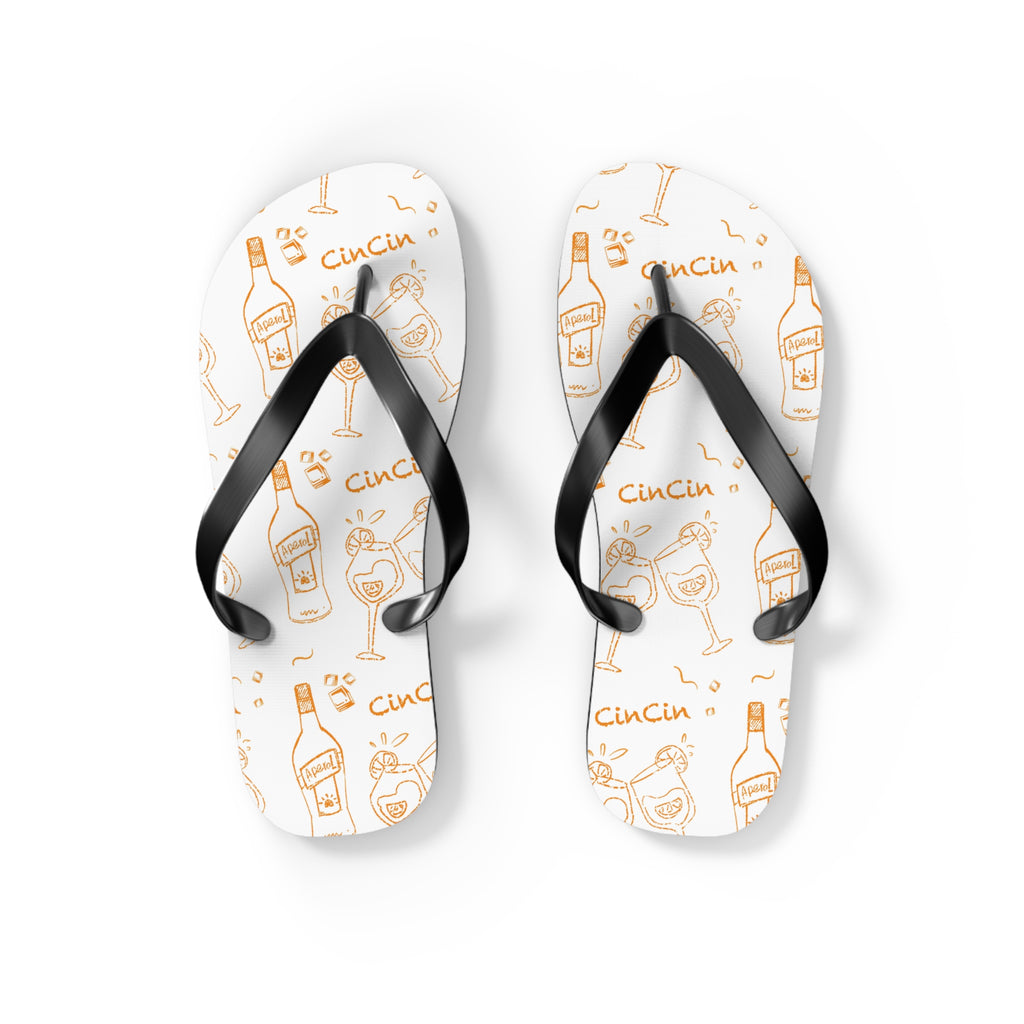 Cin Cin White Flip Flops — White Brunch Collection Inspired Design
