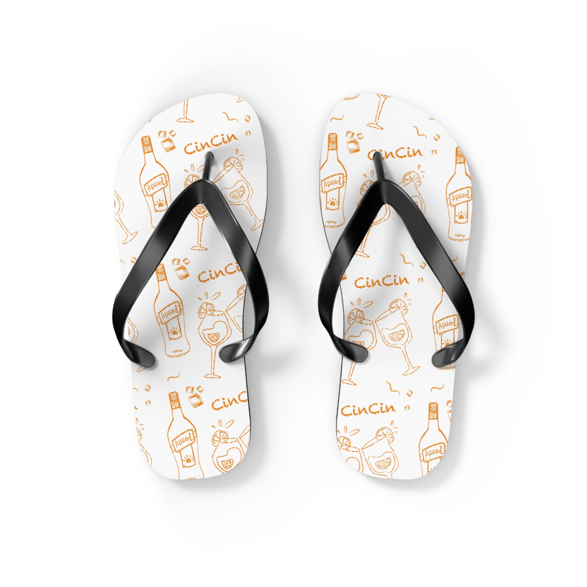 Cin Cin White Flip Flops — White Brunch Collection Inspired Design