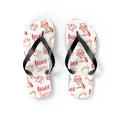 Brunch Spritz Flip Flops — White Brunch Collection Inspired Design