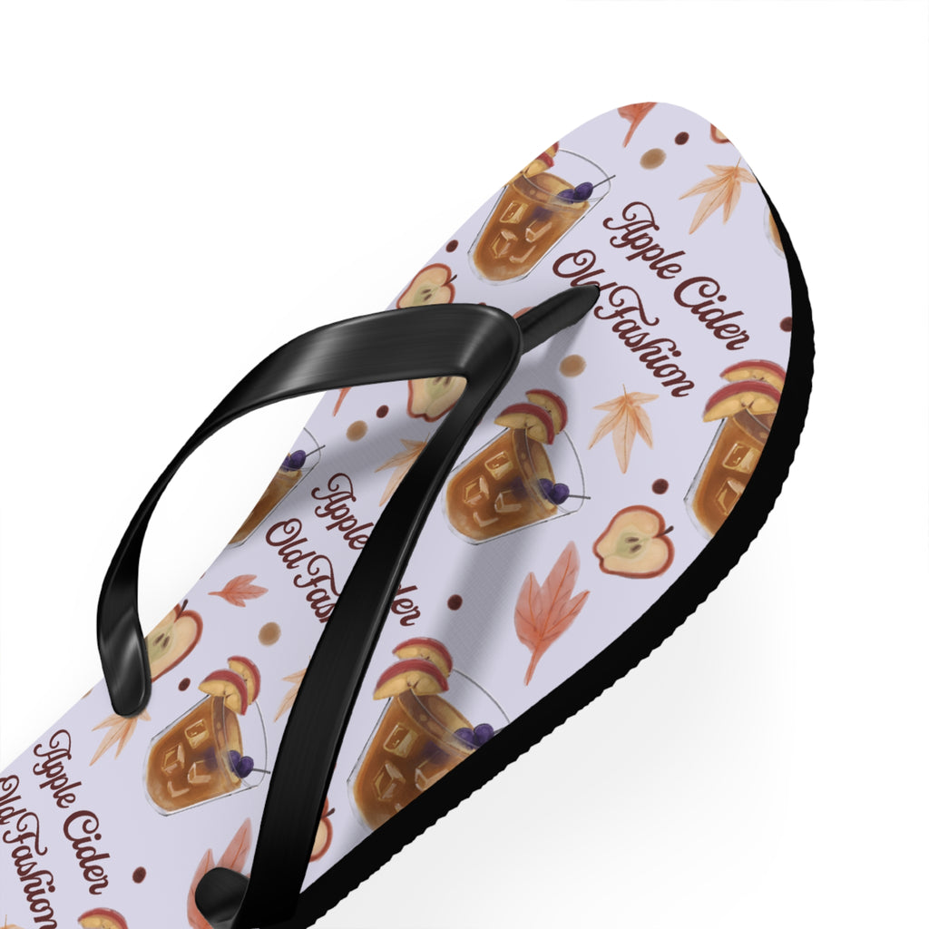 Apple Cider Old Fashioned Flip Flops — Light Violet Apple Cider Collection Inspired Design