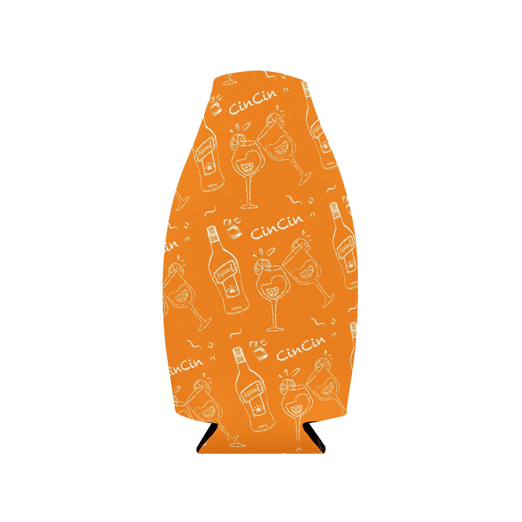 Cin Cin Zip-Up Bottle Cooler Sleeve - Orange Cin Cin Collection Inspired Design